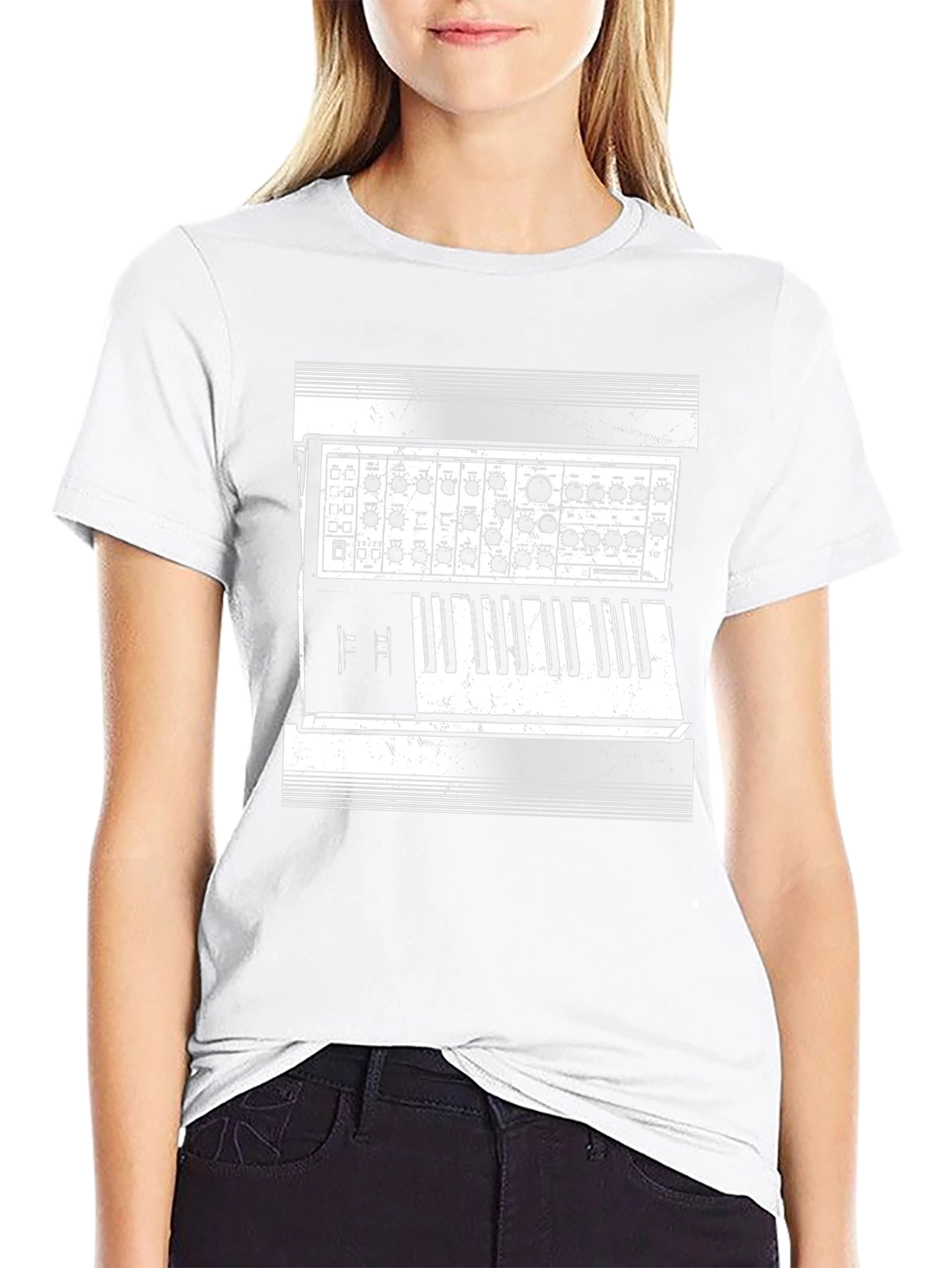 Synthesizer Graphic Tee - Music Lover Gift
