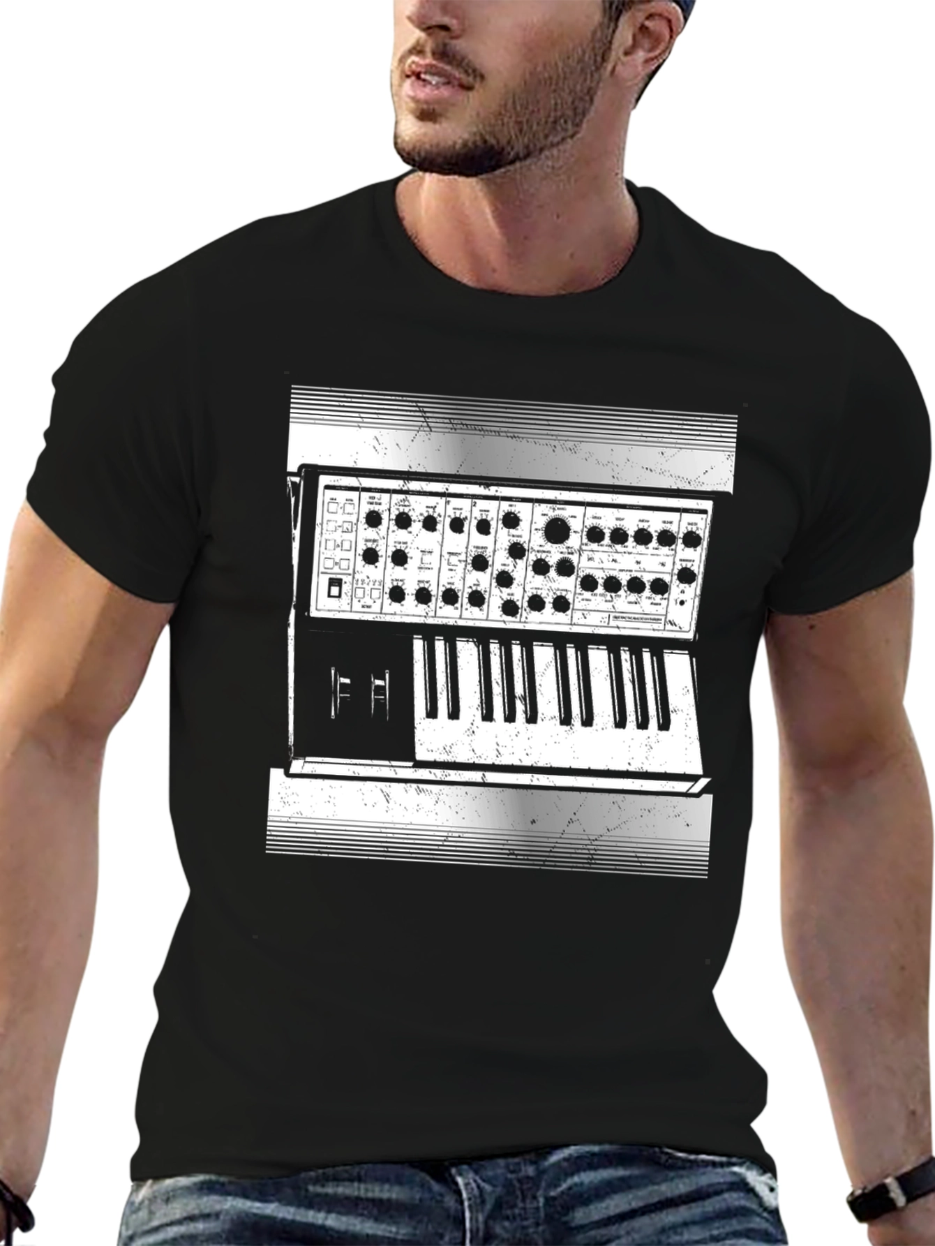 Synthesizer Graphic Tee - Music Lover Gift
