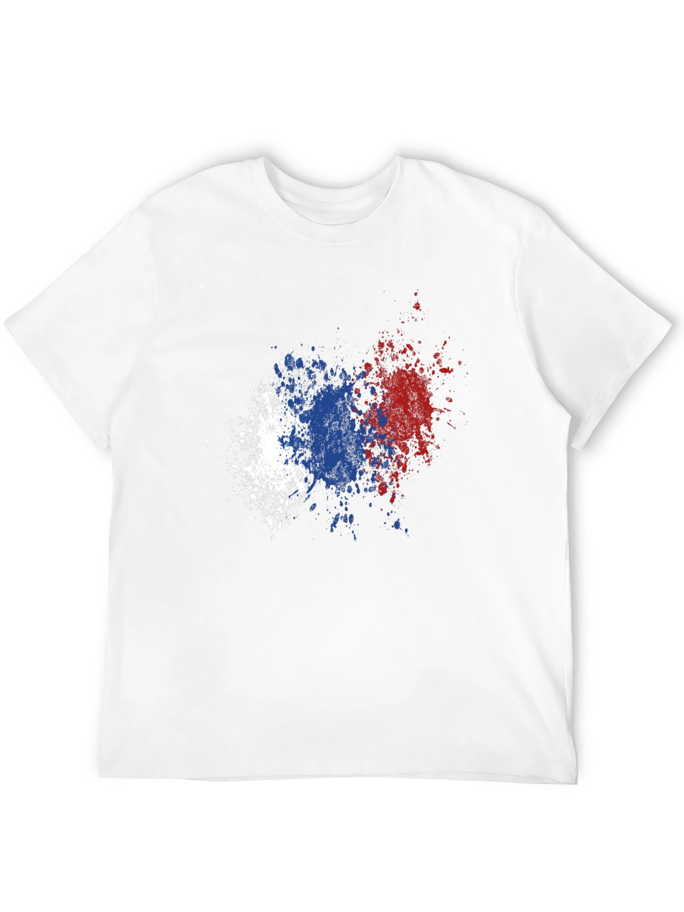 Abstract Flag Splatter Graphic T-Shirt