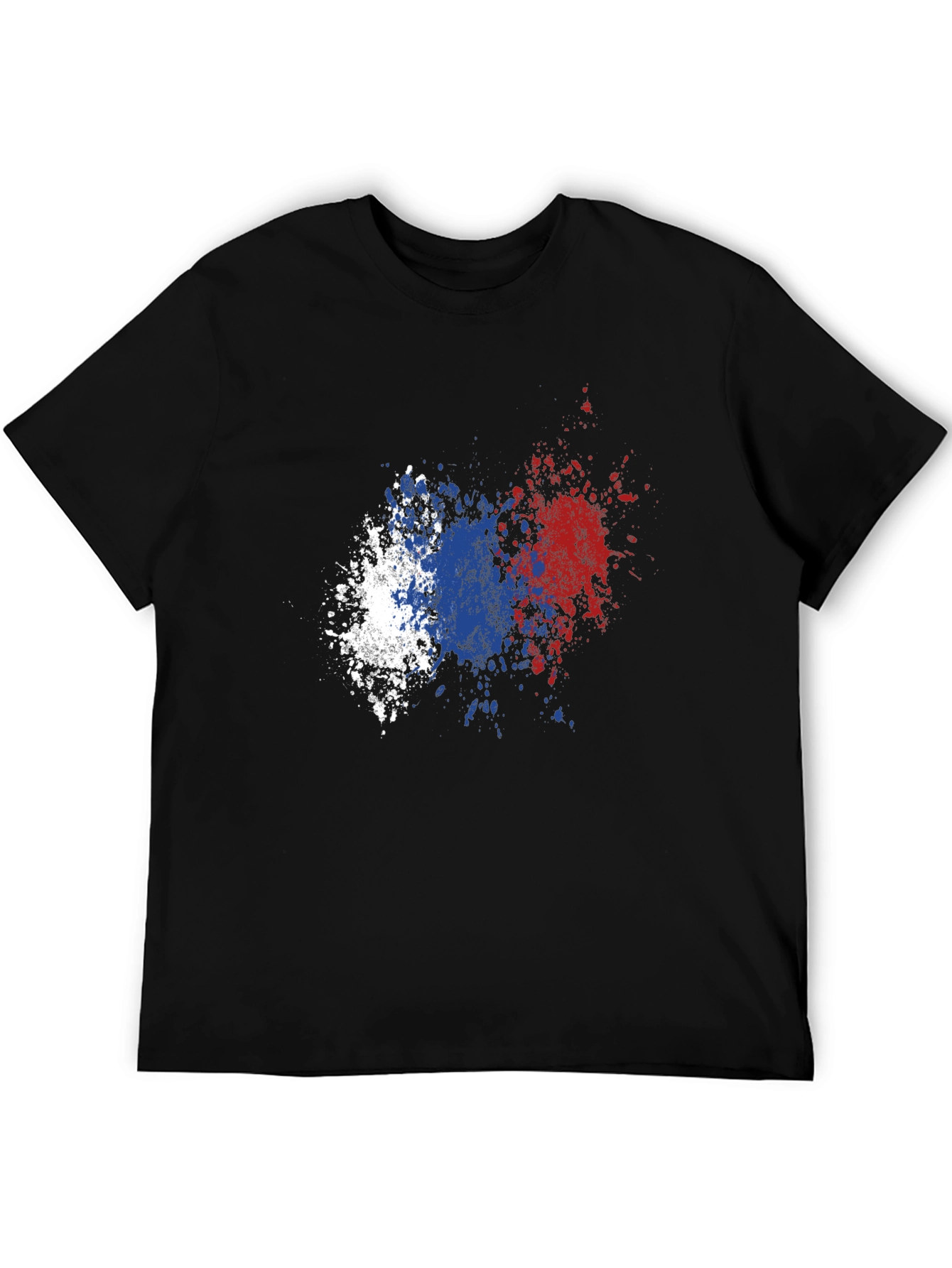 Abstract Flag Splatter Graphic T-Shirt