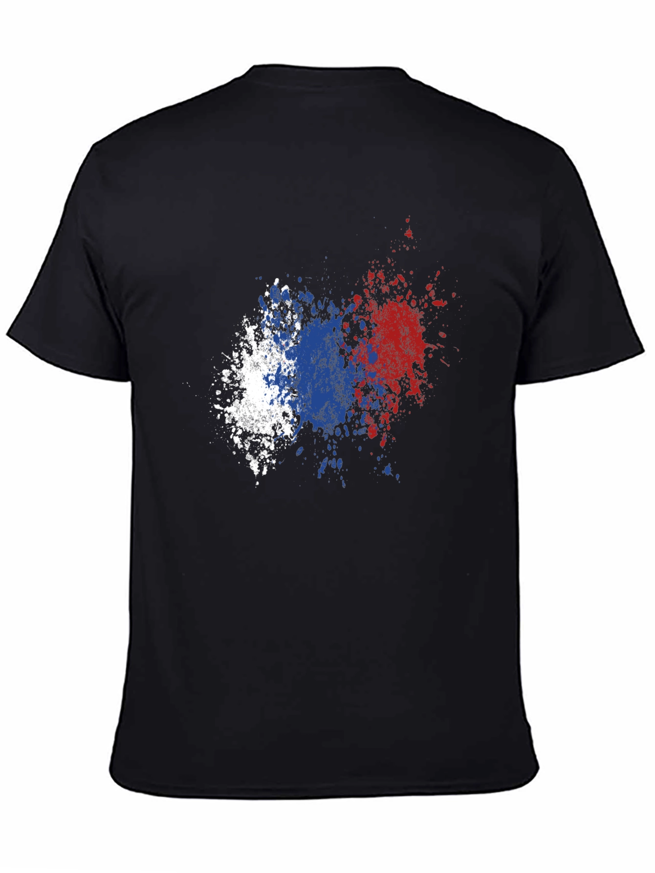 Abstract Flag Splatter Graphic T-Shirt