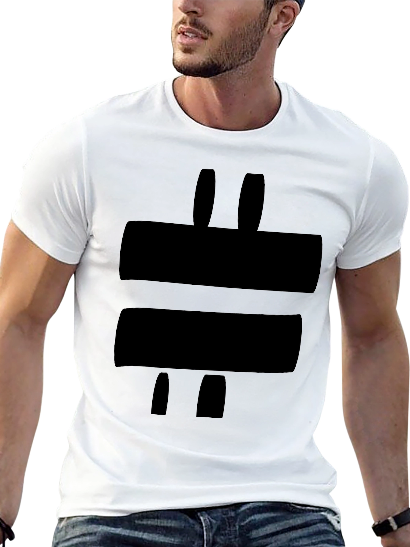 Abstract Graphic Black Tee - Modern Style