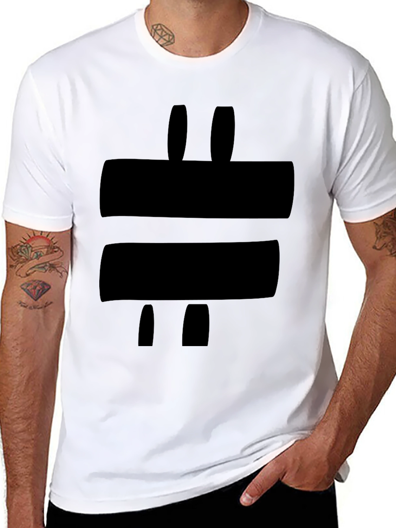 Abstract Graphic Black Tee - Modern Style