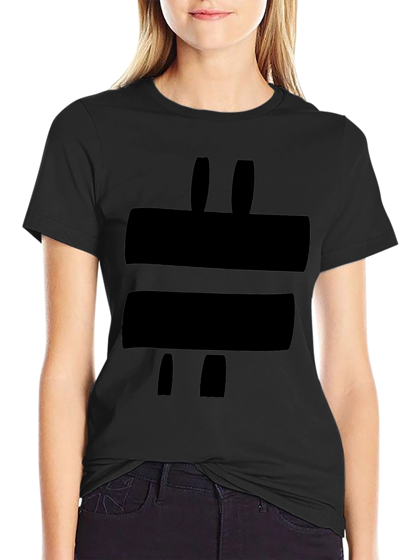 Abstract Graphic Black Tee - Modern Style