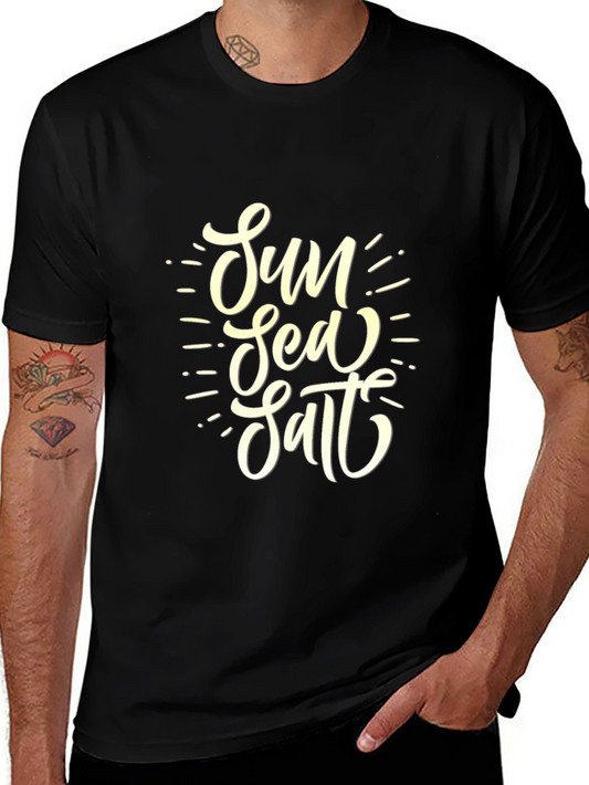 Sun Sea Salt Graphic Tee - Black Cotton T-Shirt