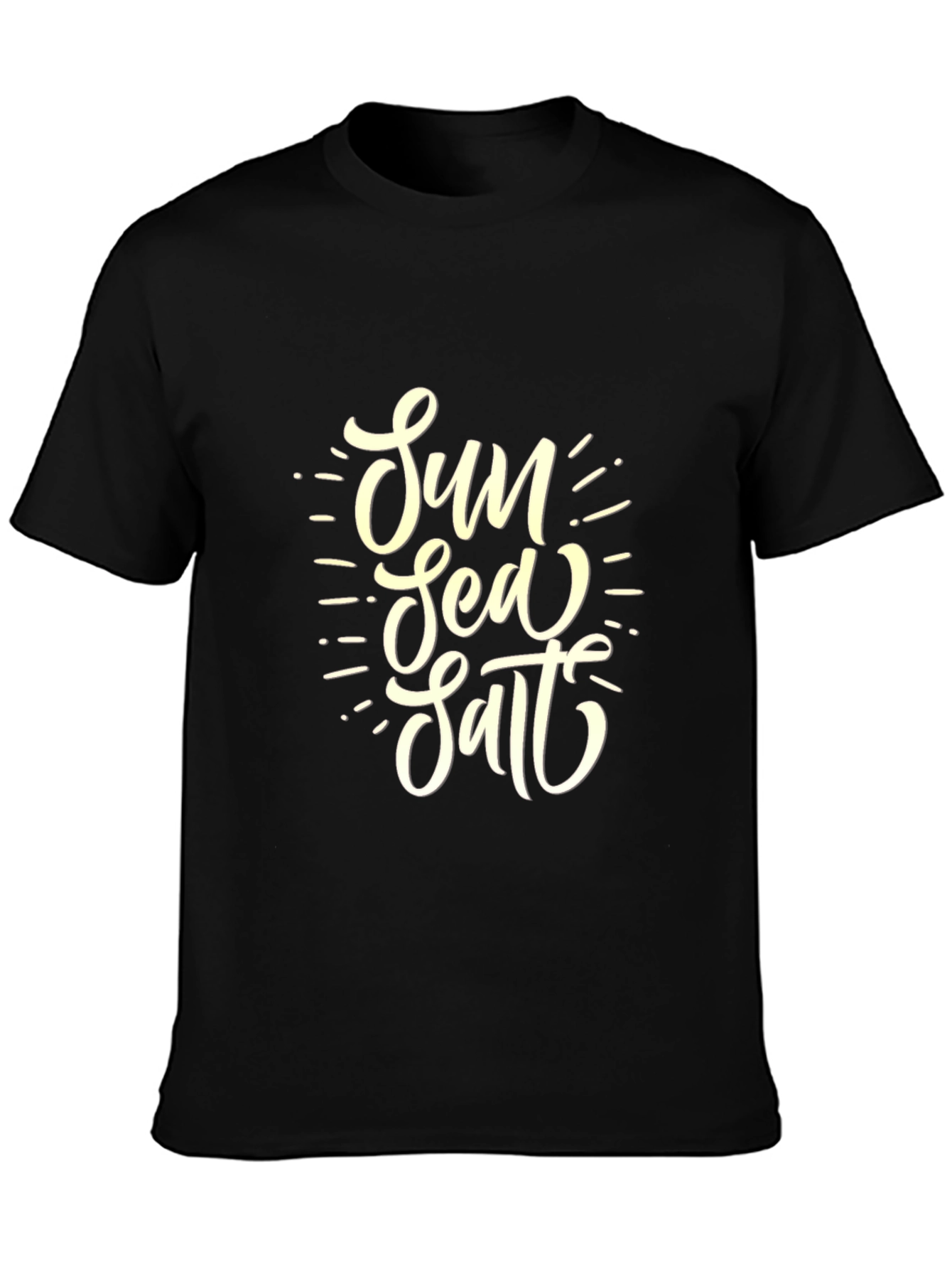 Sun Sea Salt Graphic Tee - Black Cotton T-Shirt