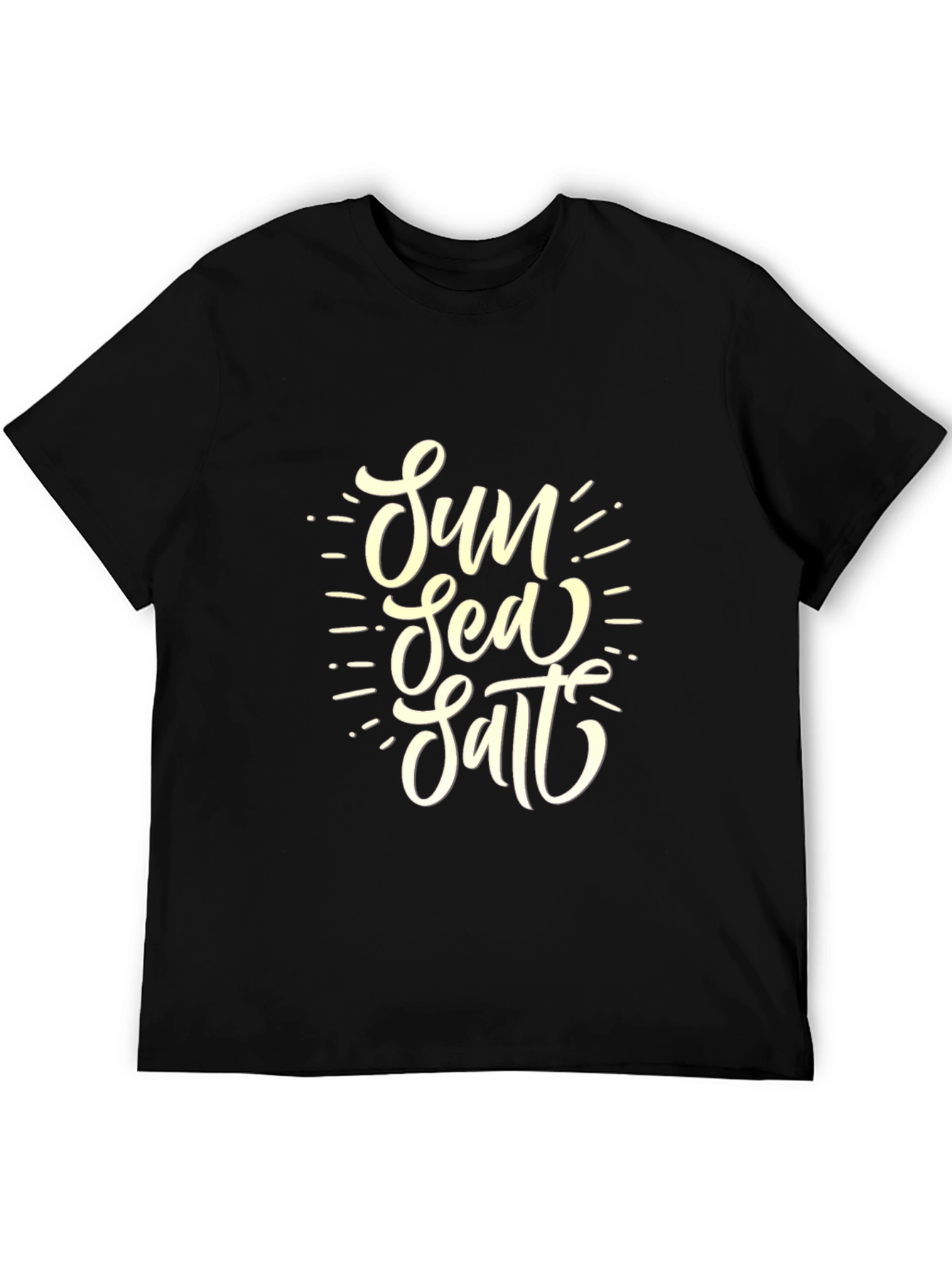 Sun Sea Salt Graphic Tee - Black Cotton T-Shirt