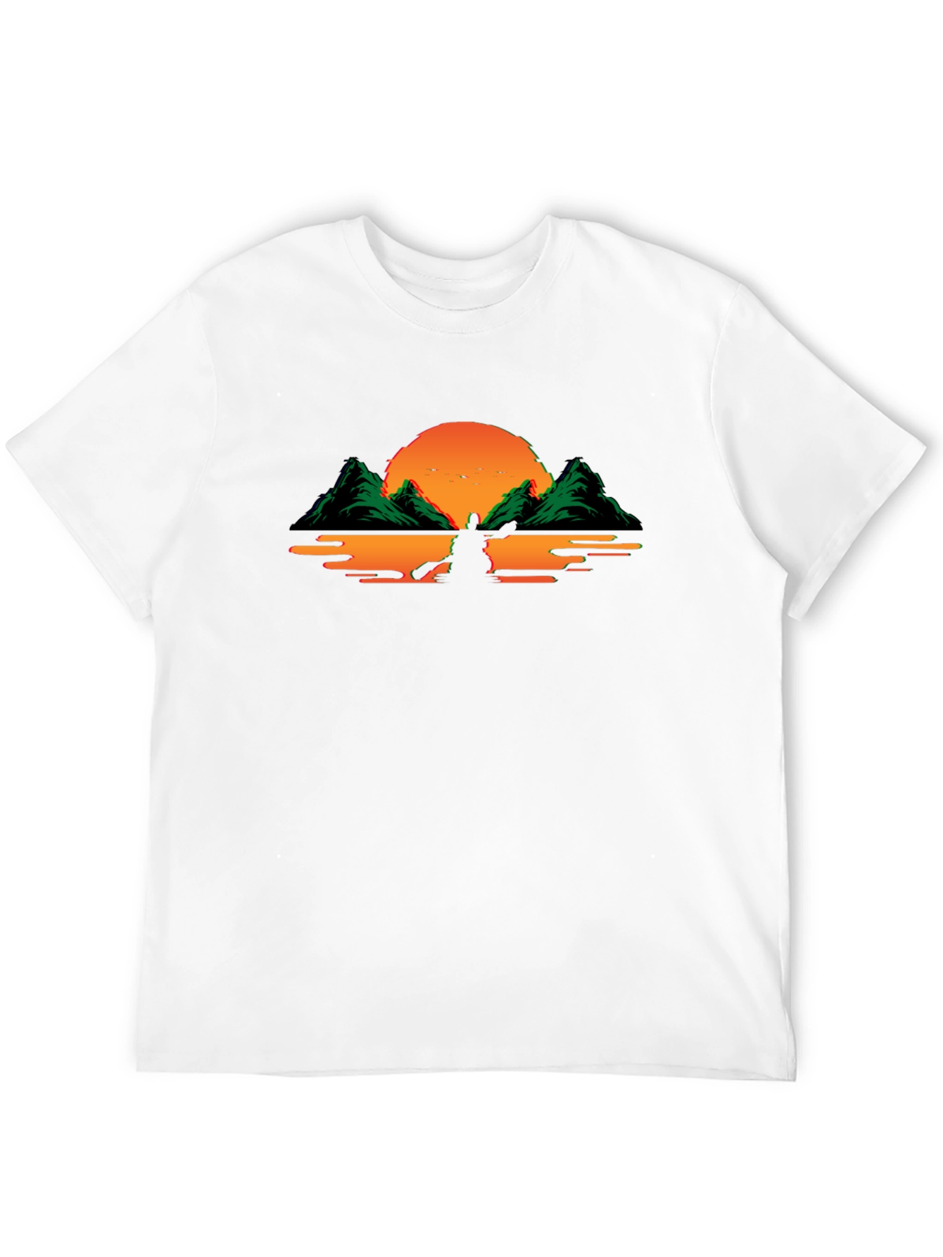 Sunset Kayak Graphic Tee - Black T-Shirt