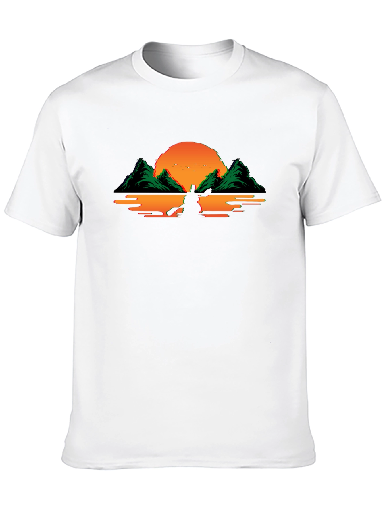 Sunset Kayak Graphic Tee - Black T-Shirt