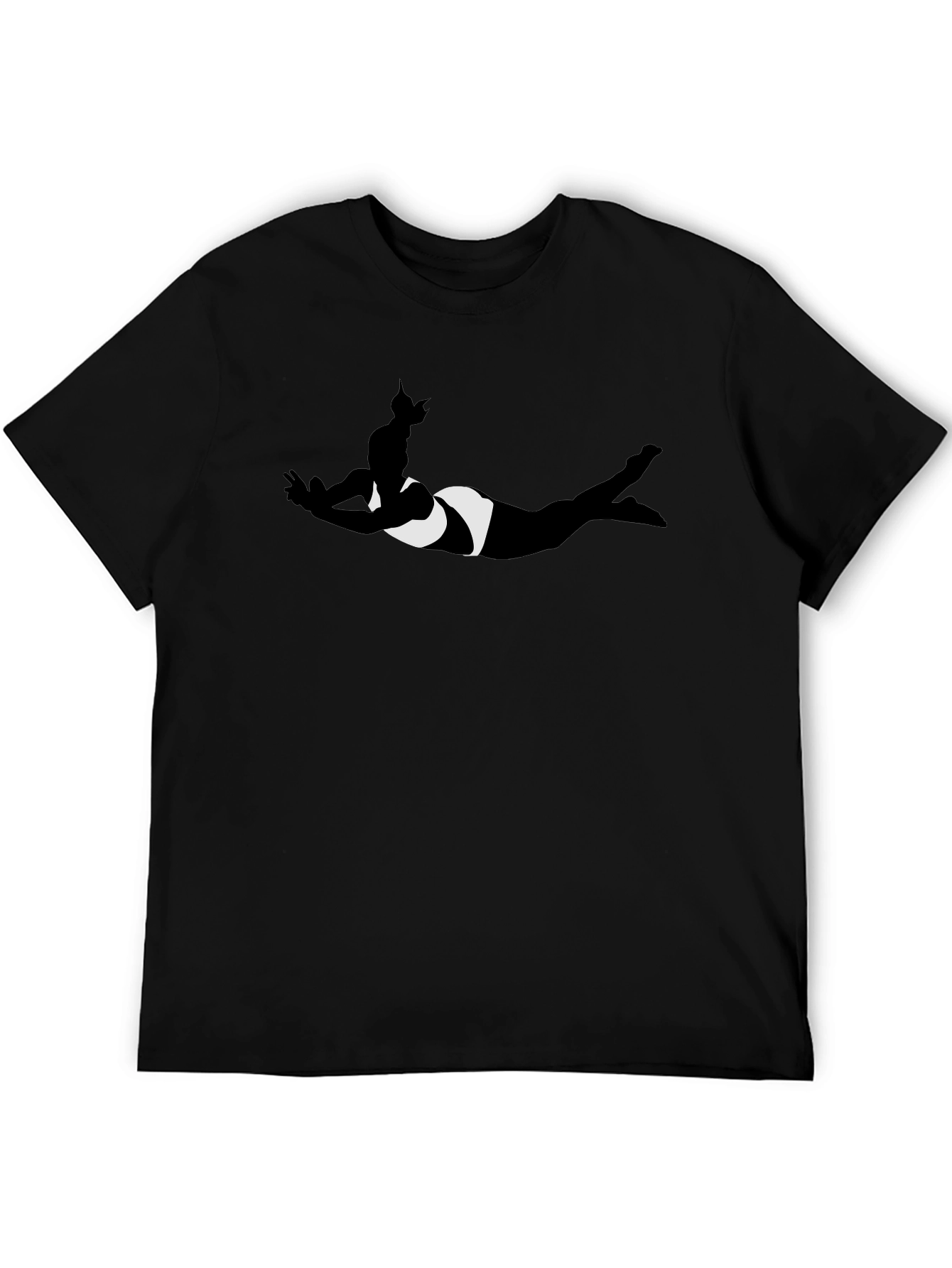 Swimmer Silhouette Black T-Shirt