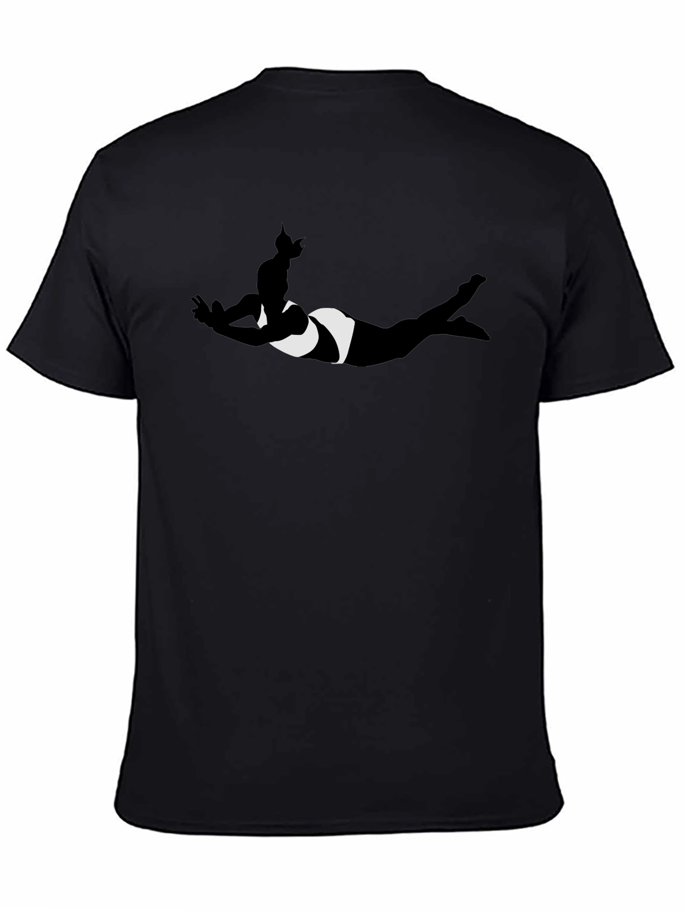 Swimmer Silhouette Black T-Shirt