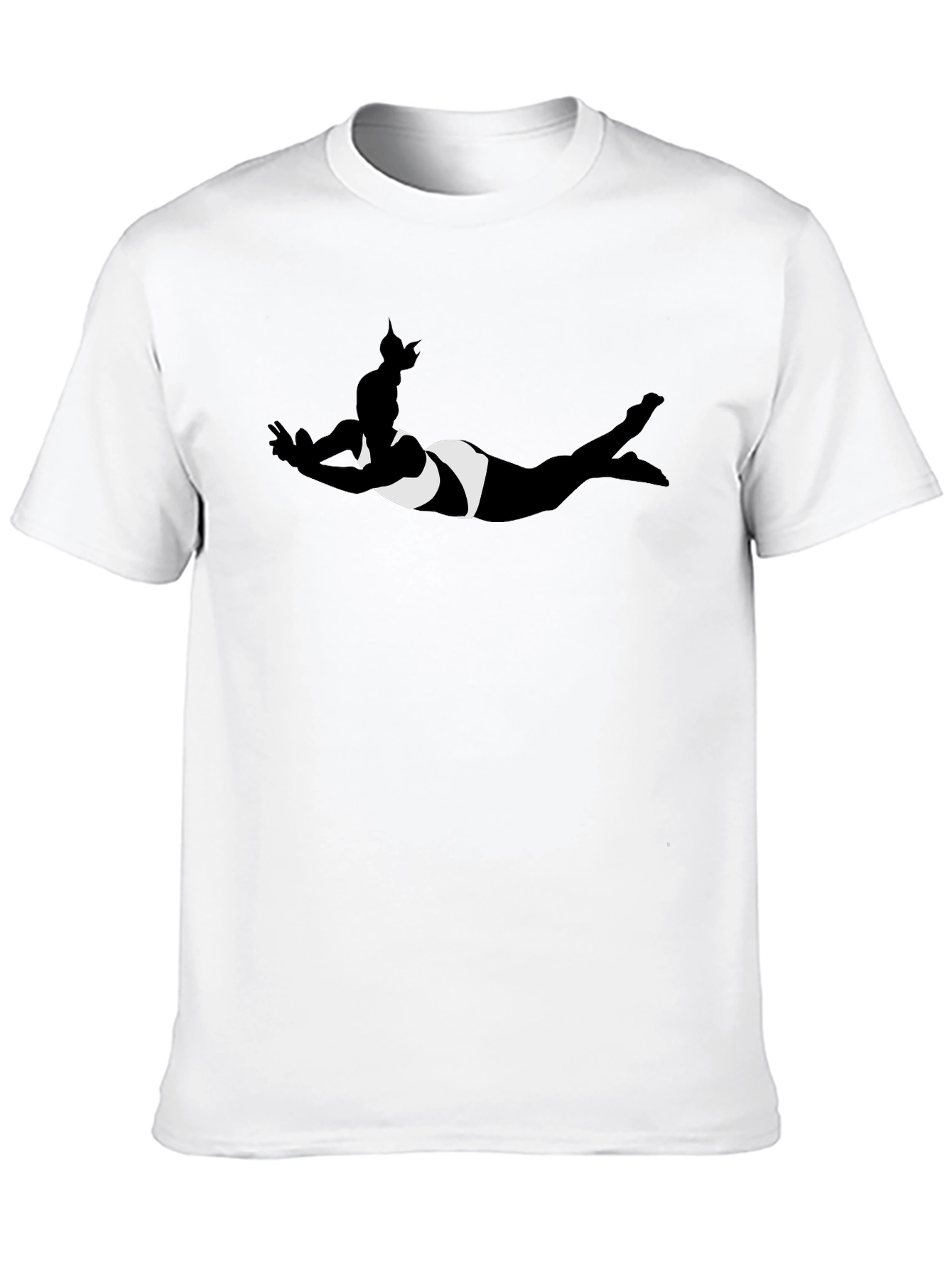 Swimmer Silhouette Black T-Shirt