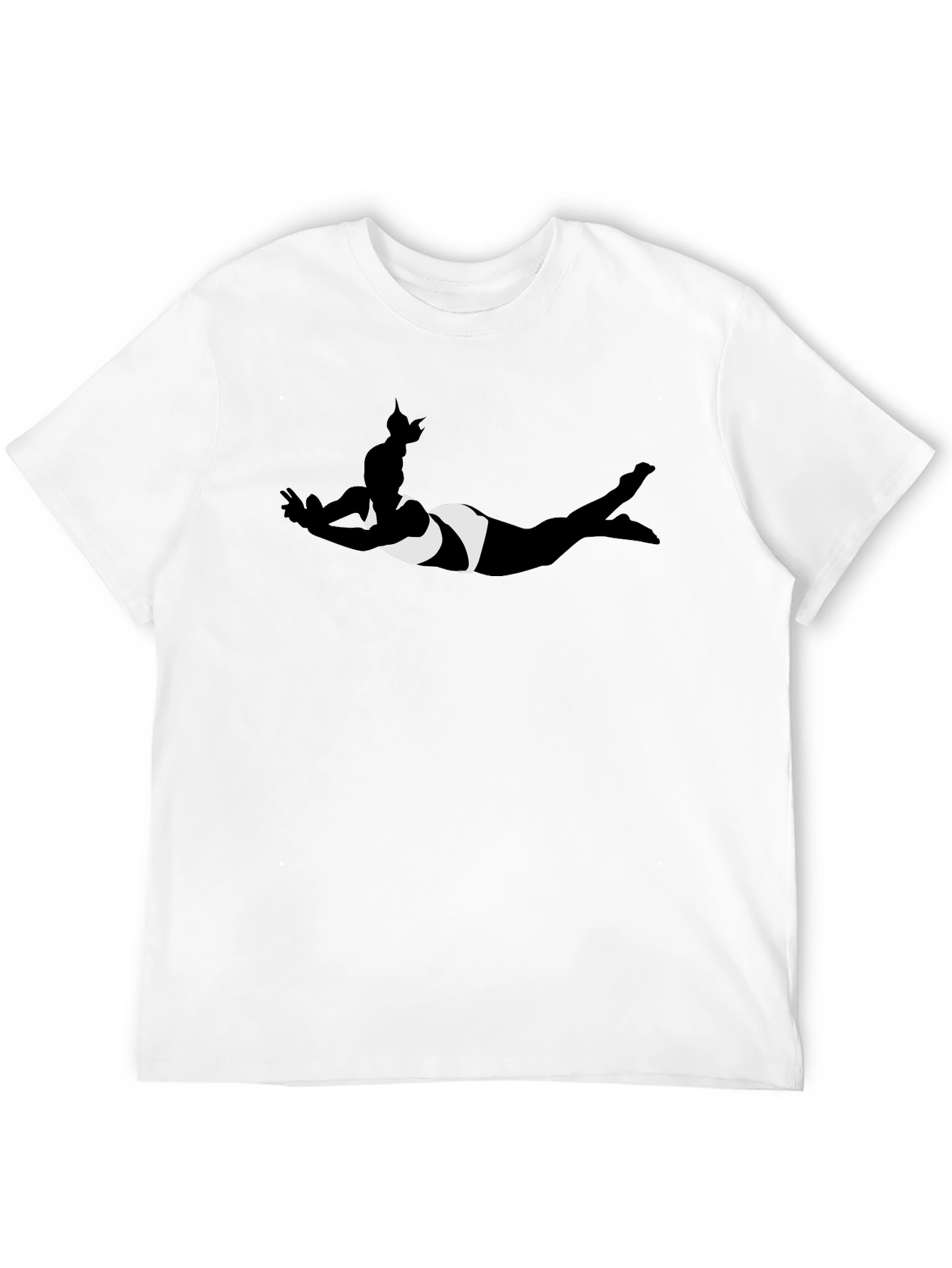 Swimmer Silhouette Black T-Shirt