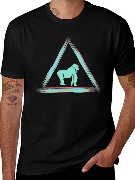 Abstract Gorilla Graphic Tee - Modern Design T-Shirt