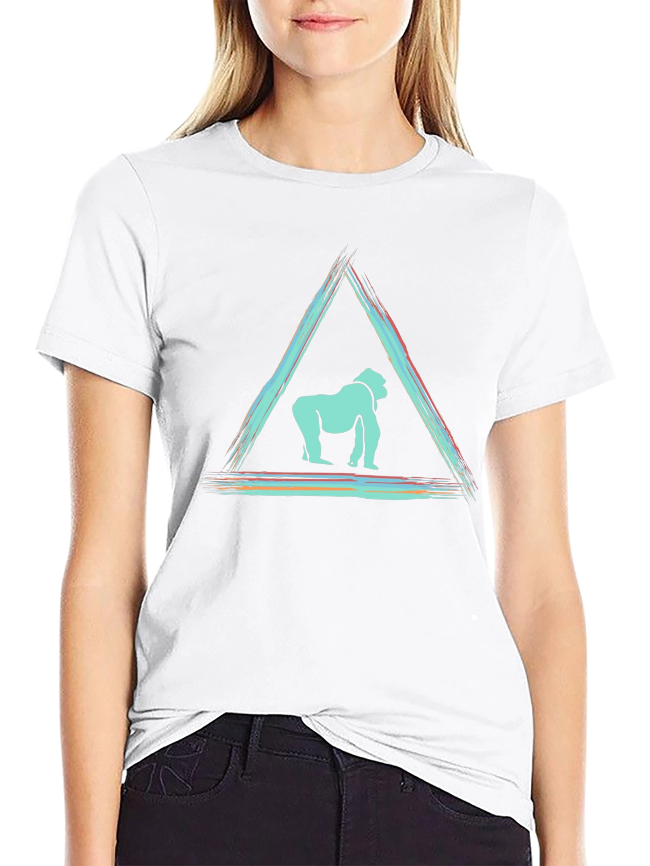 Abstract Gorilla Graphic Tee - Modern Design T-Shirt