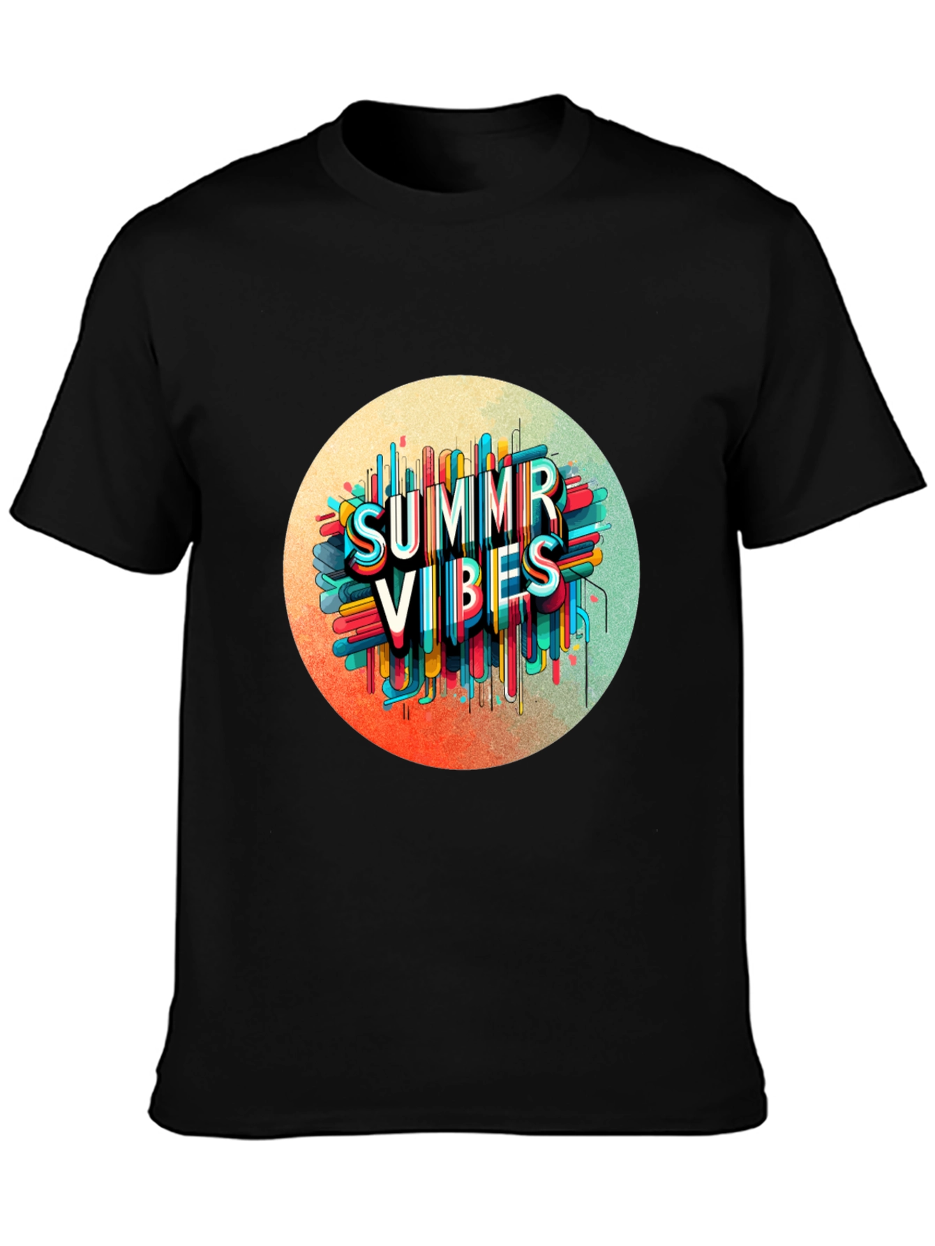Summer Vibes Graphic Tee - Trendy Black T-Shirt