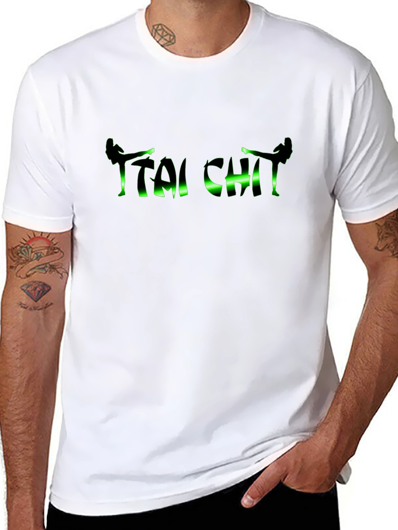Tai Chi Green Design T-Shirt