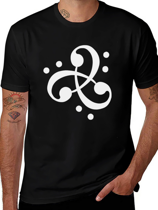 Abstract Swirl Graphic Tee - Modern Casual Top