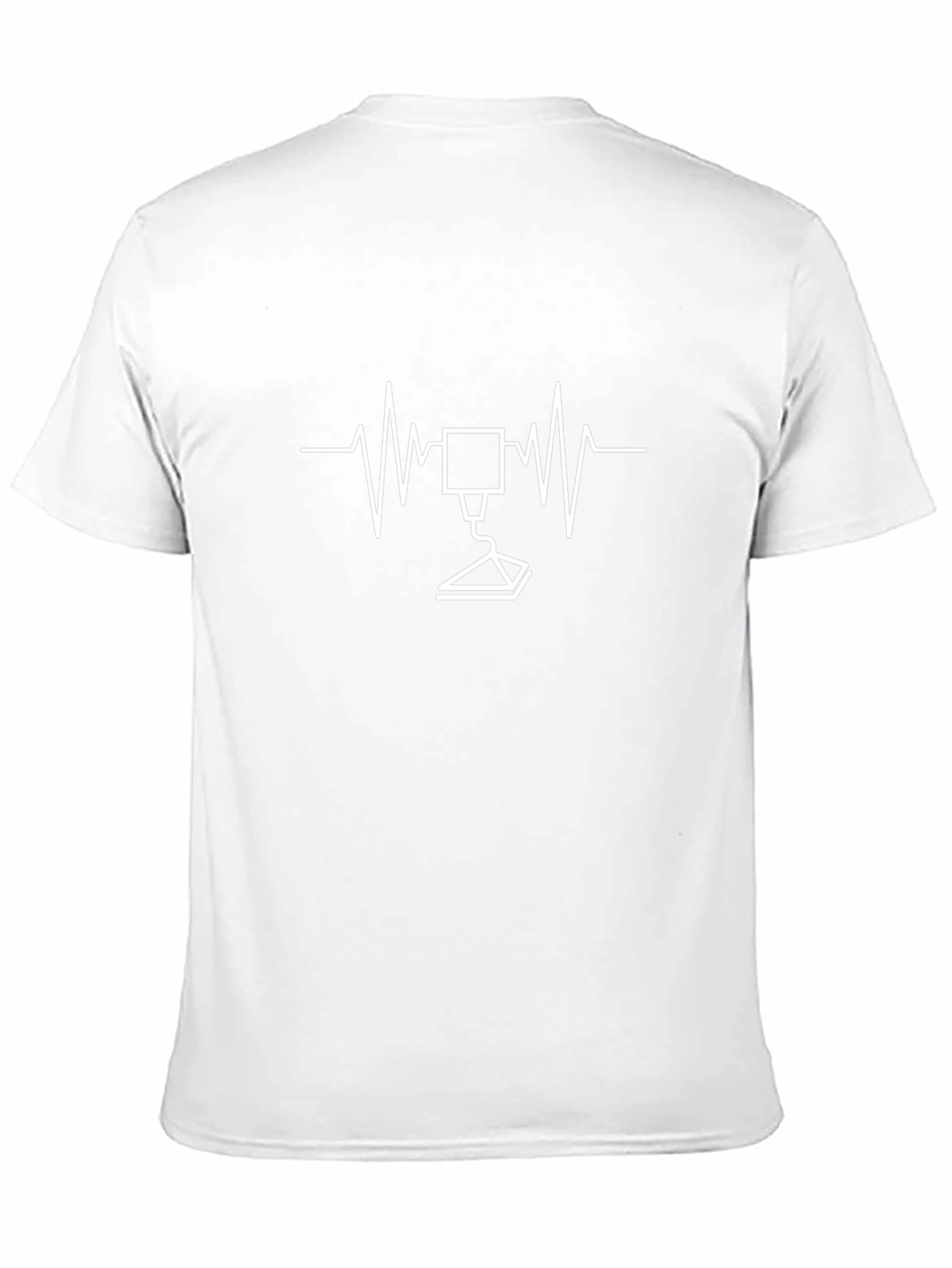 3D Printing Heartbeat Black T-Shirt