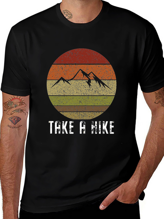 Take a Hike Graphic T-Shirt - Retro Mountain Design