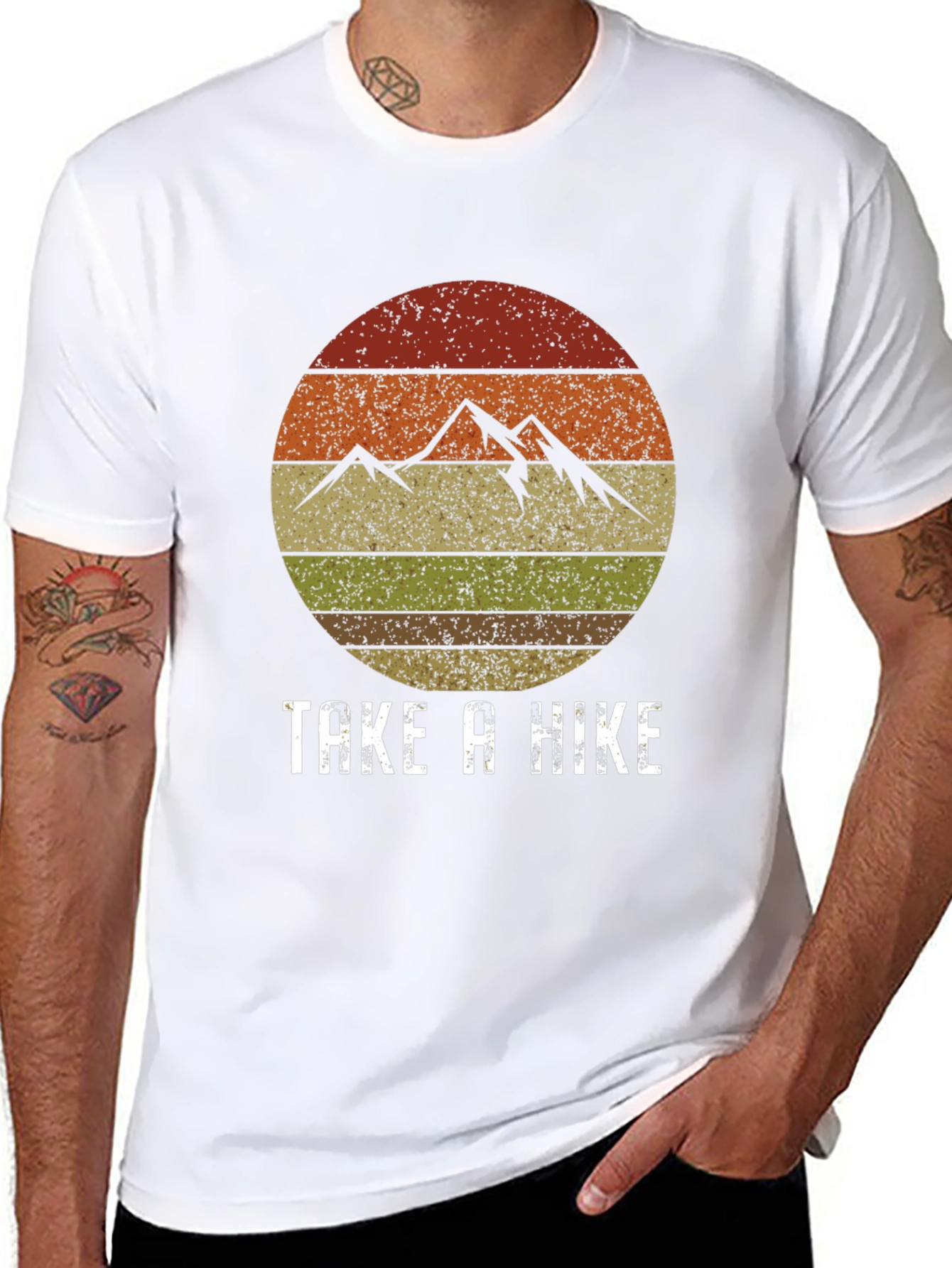 Take a Hike Graphic T-Shirt - Retro Mountain Design