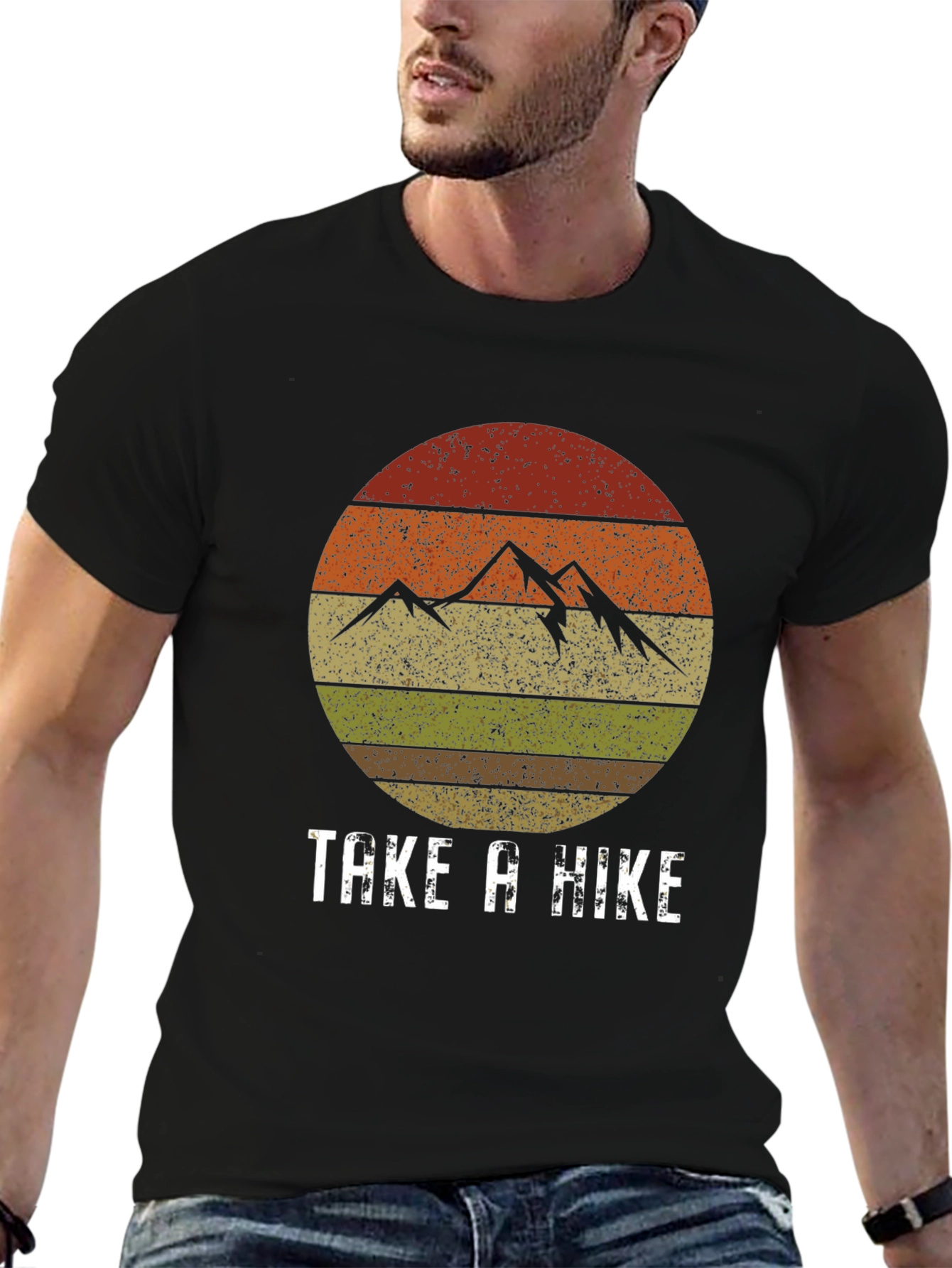 Take a Hike Graphic T-Shirt - Retro Mountain Design