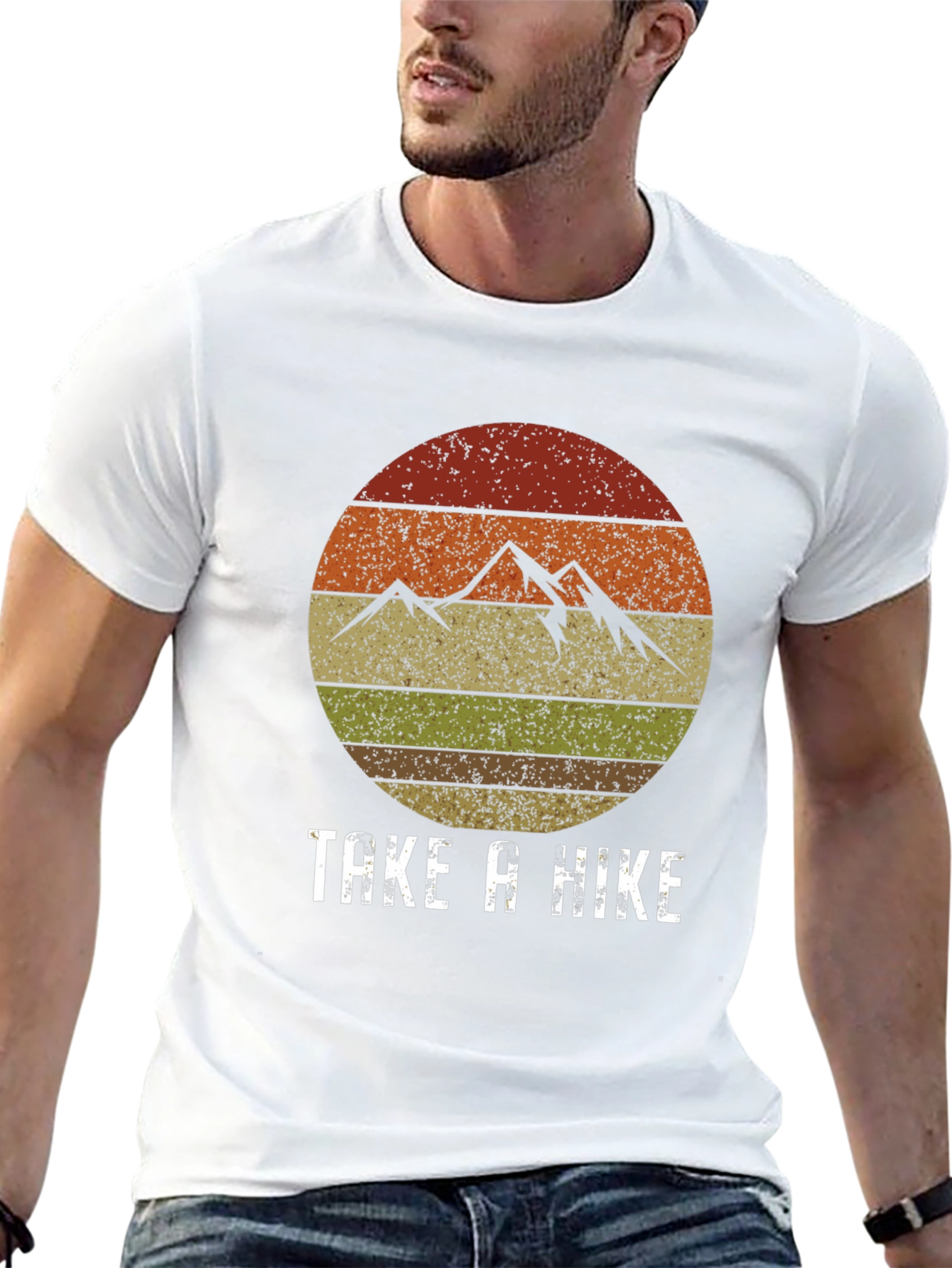 Take a Hike Graphic T-Shirt - Retro Mountain Design