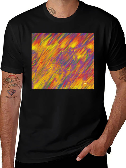 Abstract Art Mens Black T-Shirt