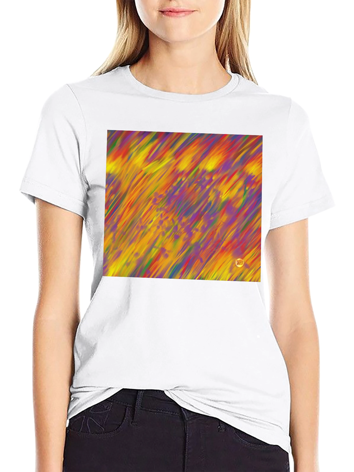 Abstract Art Mens Black T-Shirt