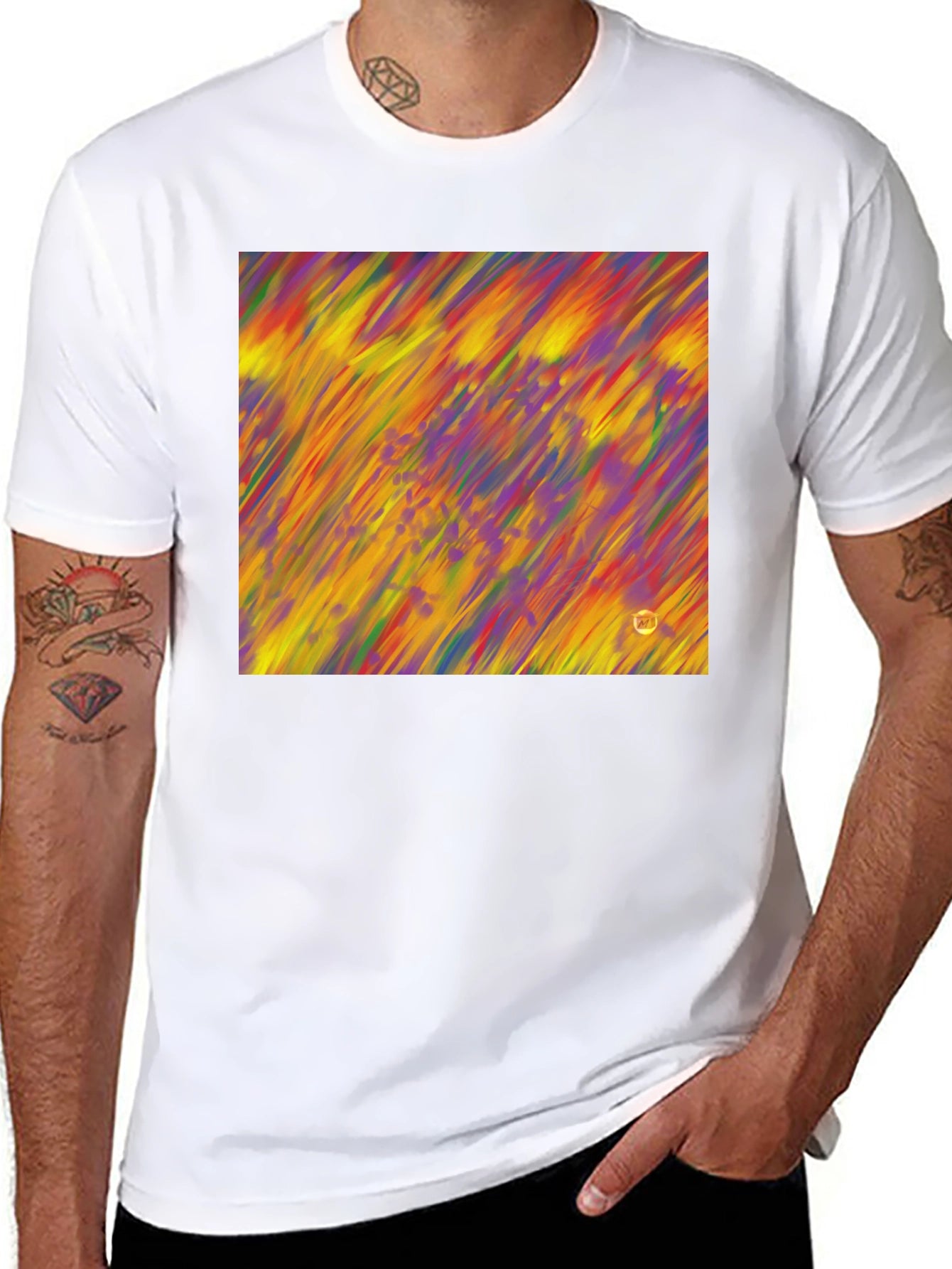 Abstract Art Mens Black T-Shirt