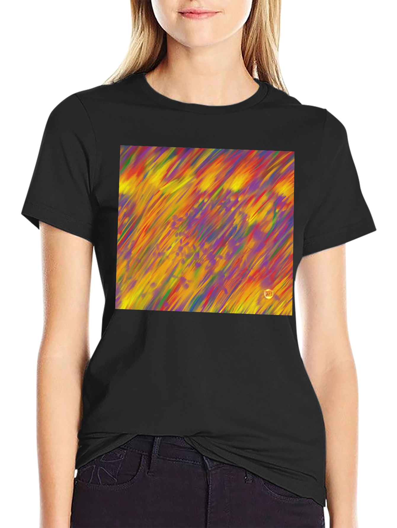Abstract Art Mens Black T-Shirt