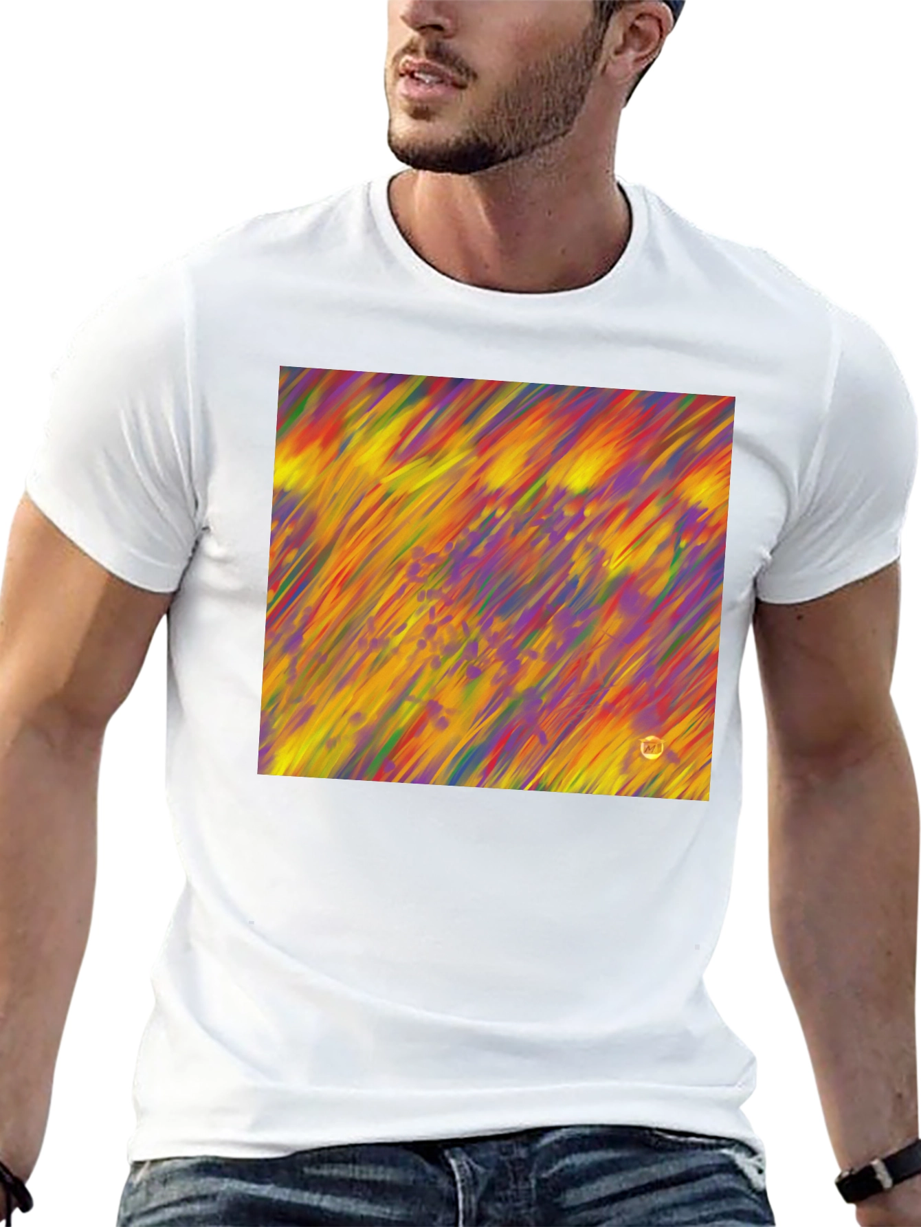 Abstract Art Mens Black T-Shirt