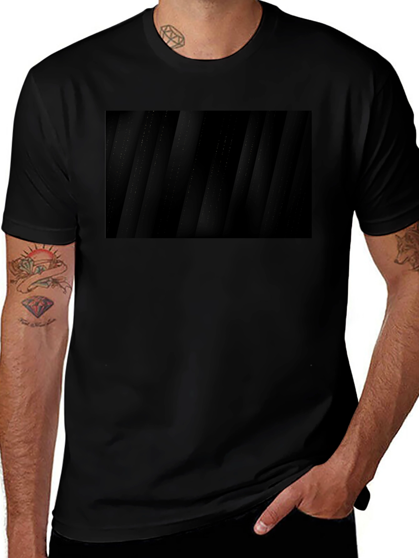 Stylish Black Abstract Pattern Tee
