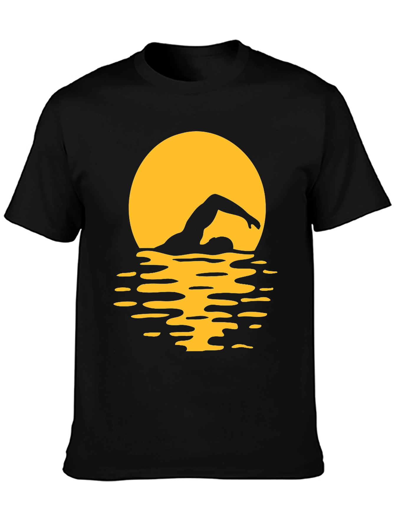 Swimmer Silhouette Tee - Sunset Swim T-Shirt