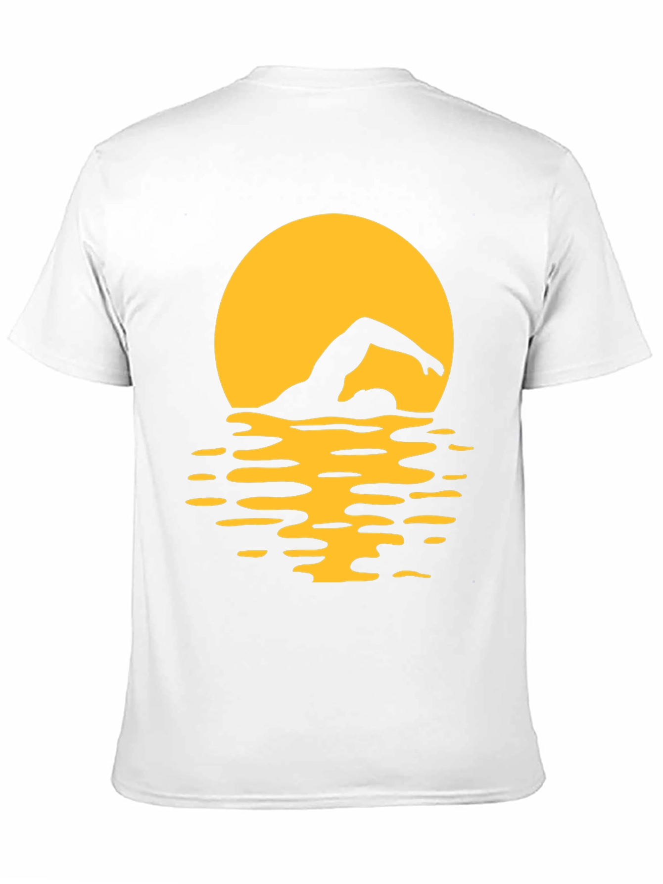 Swimmer Silhouette Tee - Sunset Swim T-Shirt