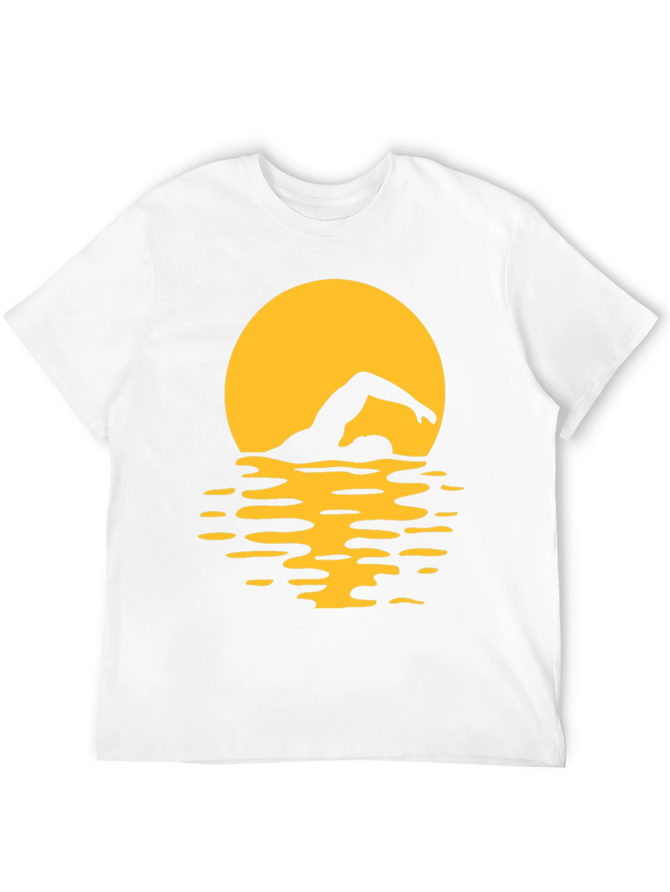 Swimmer Silhouette Tee - Sunset Swim T-Shirt