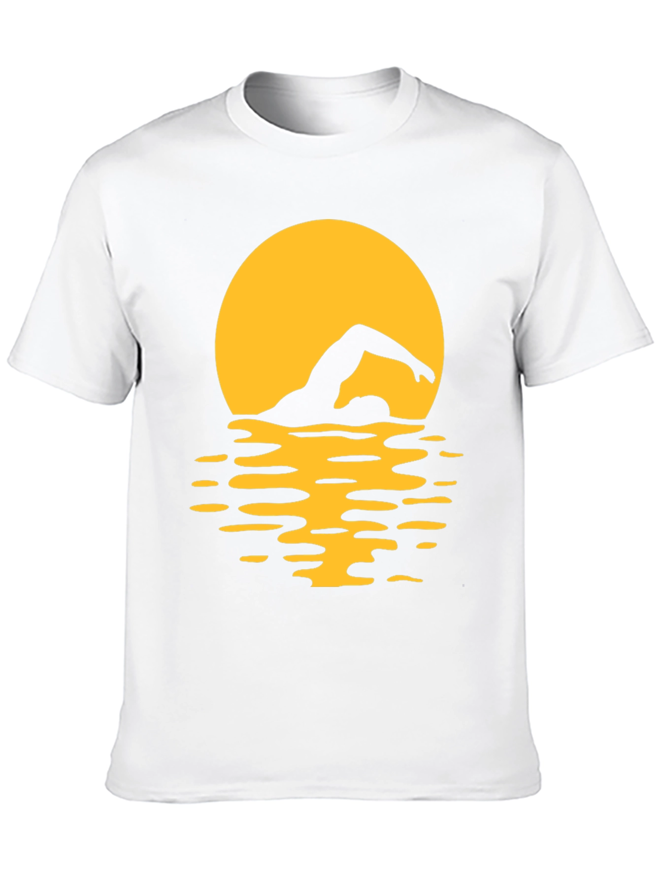 Swimmer Silhouette Tee - Sunset Swim T-Shirt