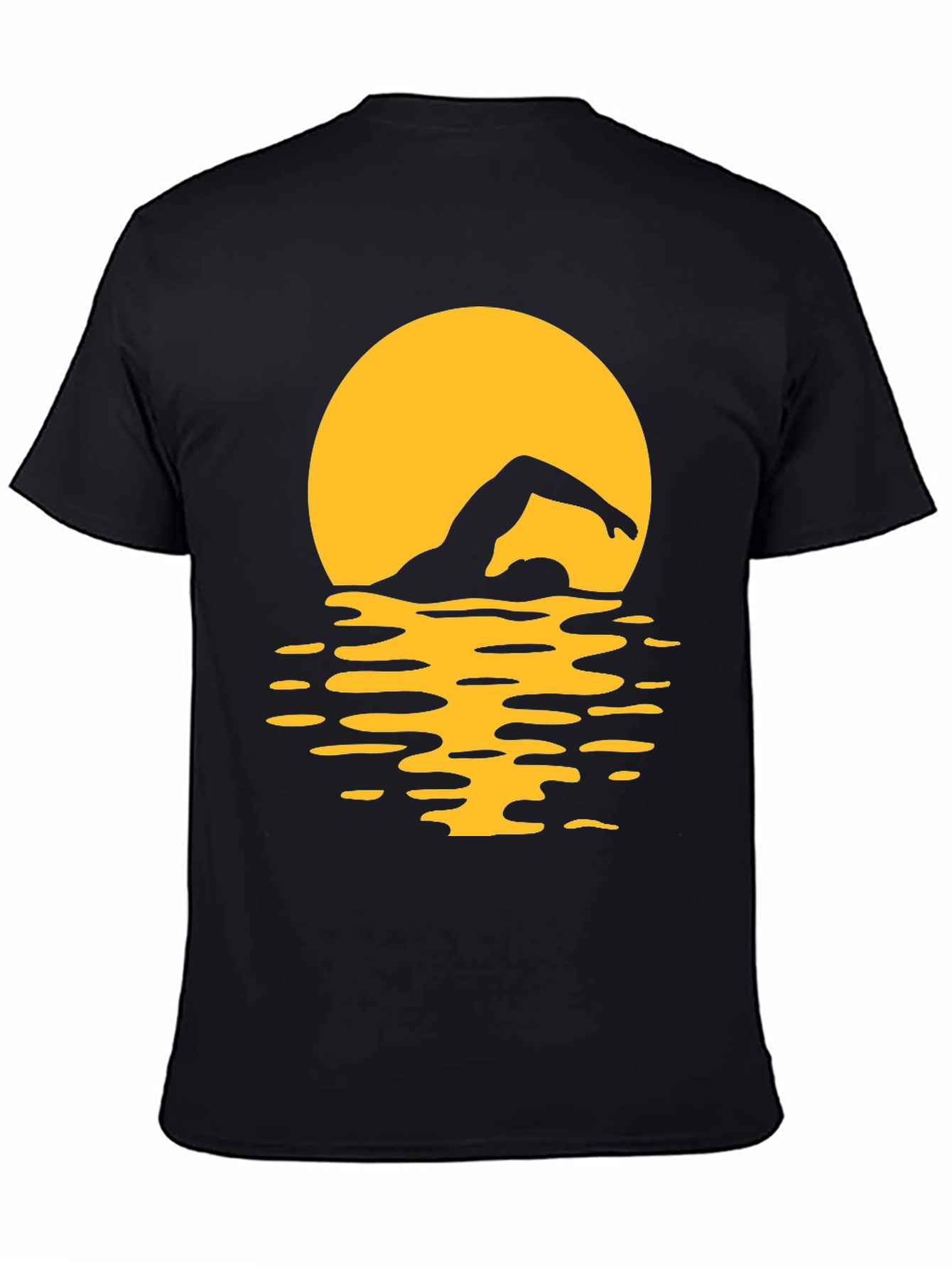 Swimmer Silhouette Tee - Sunset Swim T-Shirt