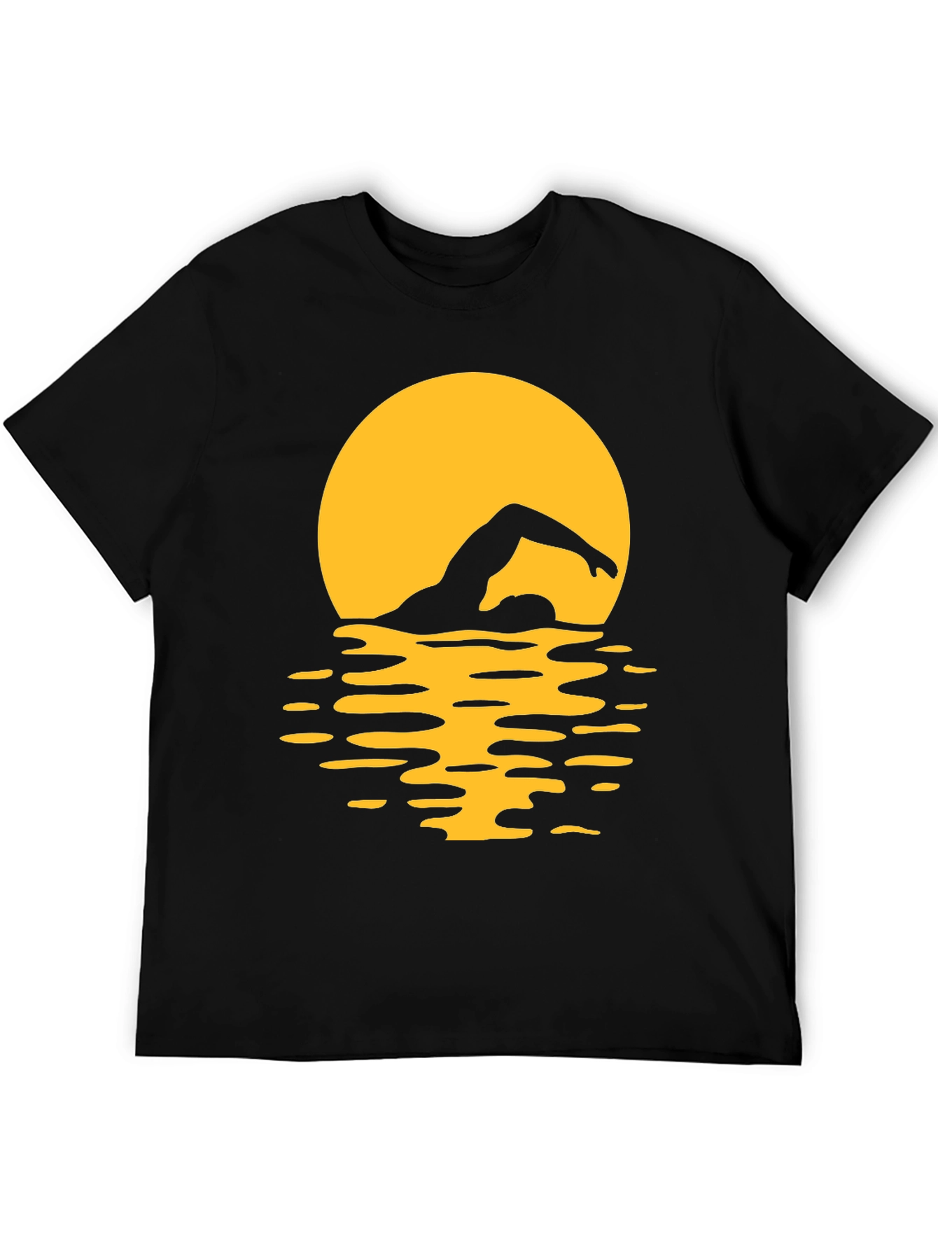 Swimmer Silhouette Tee - Sunset Swim T-Shirt