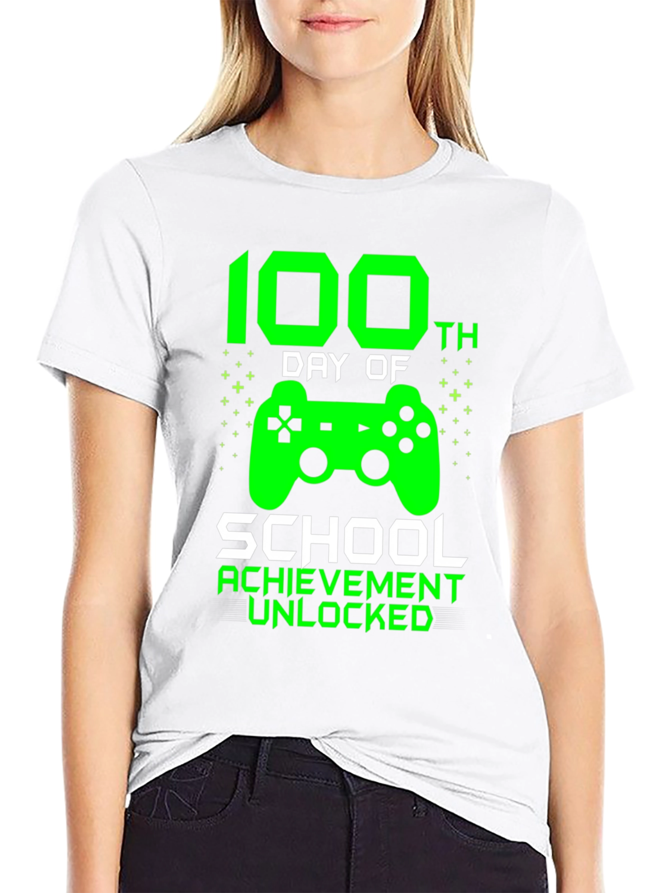 100th Day of School Achievement Unlocked Gamer T-Shirt
