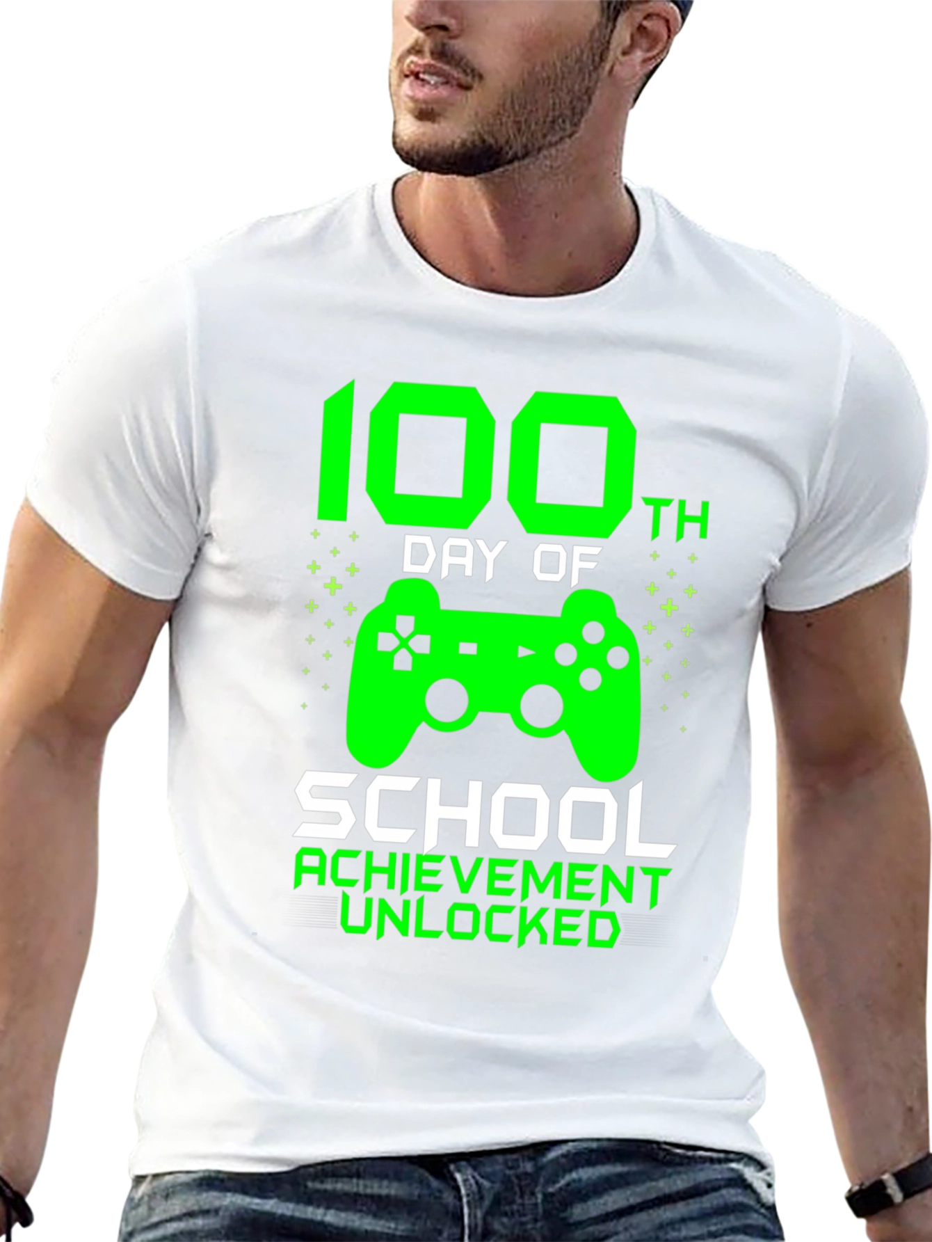 100th Day of School Achievement Unlocked Gamer T-Shirt