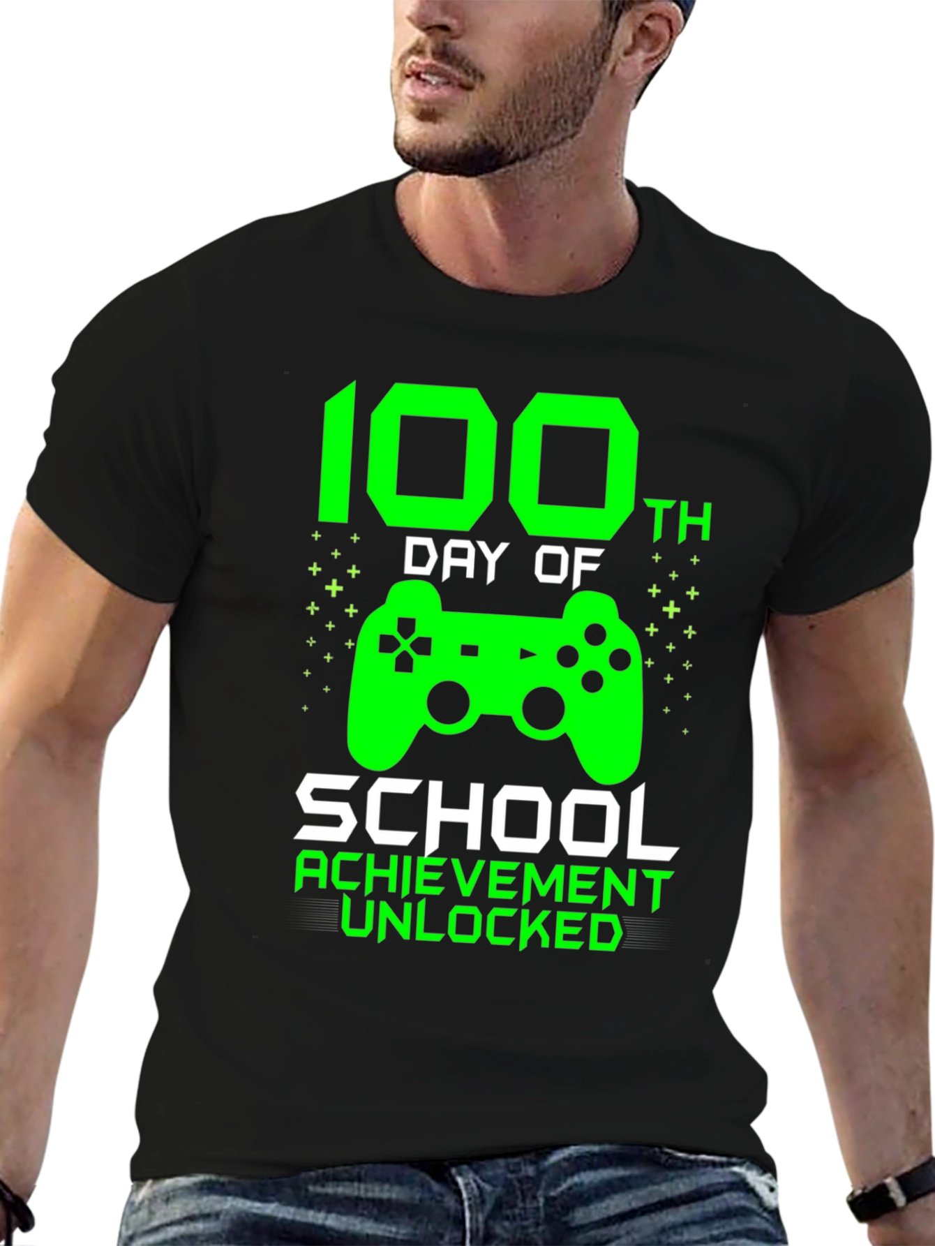 100th Day of School Achievement Unlocked Gamer T-Shirt
