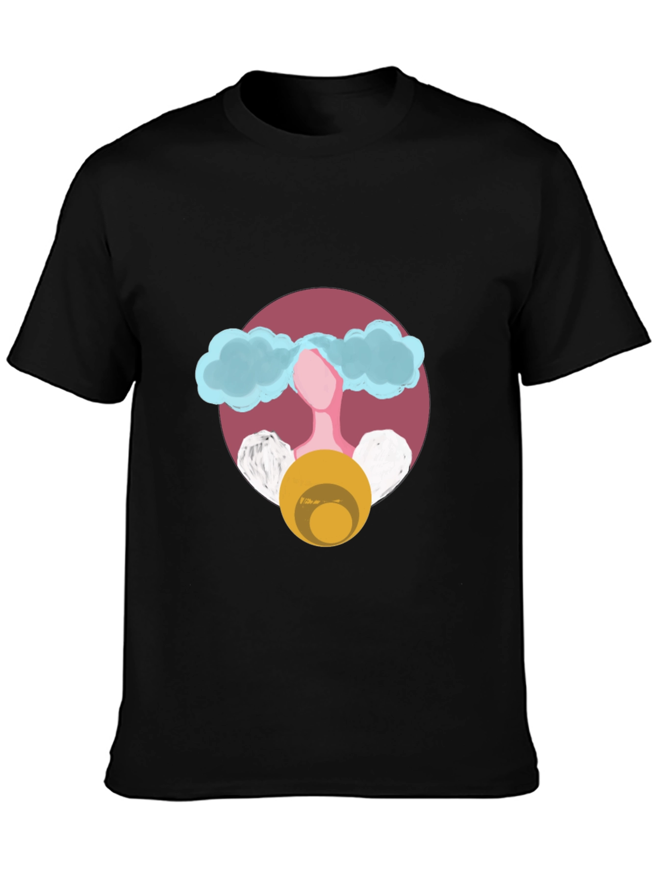 Abstract Cloud Head Graphic Tee - Stylish Unisex T-Shirt