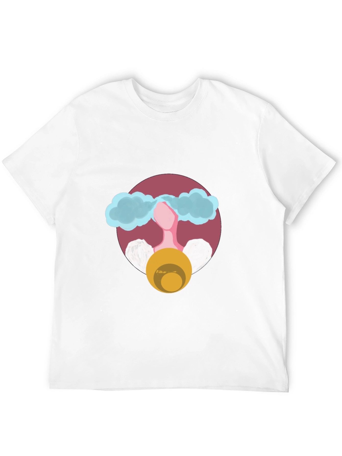 Abstract Cloud Head Graphic Tee - Stylish Unisex T-Shirt