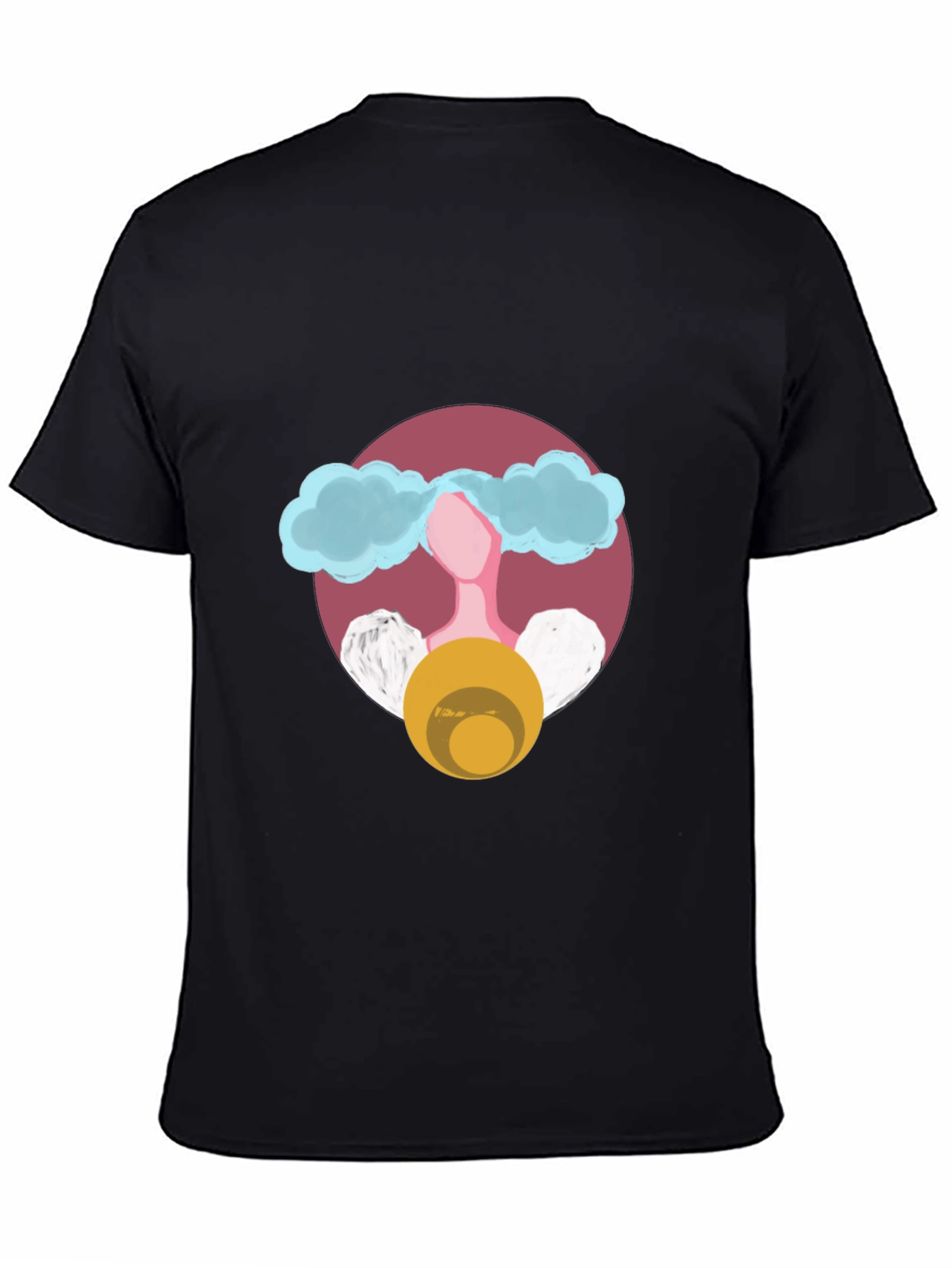 Abstract Cloud Head Graphic Tee - Stylish Unisex T-Shirt
