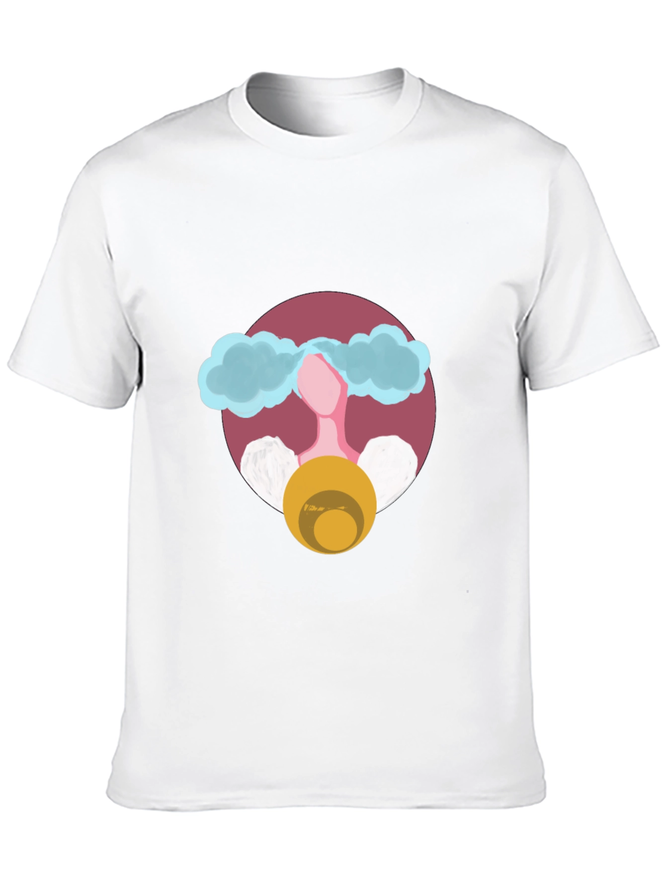 Abstract Cloud Head Graphic Tee - Stylish Unisex T-Shirt