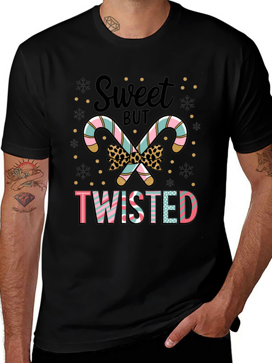Sweet But Twisted Candy Cane Graphic Tee