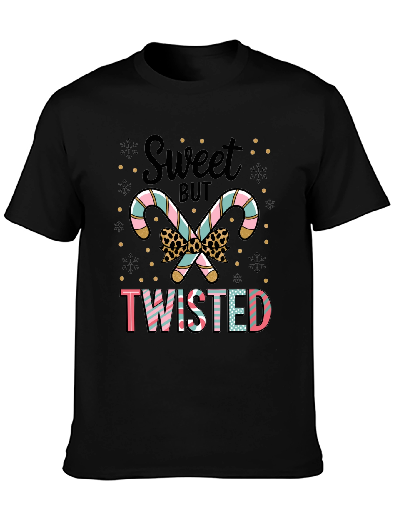 Sweet But Twisted Candy Cane Graphic Tee