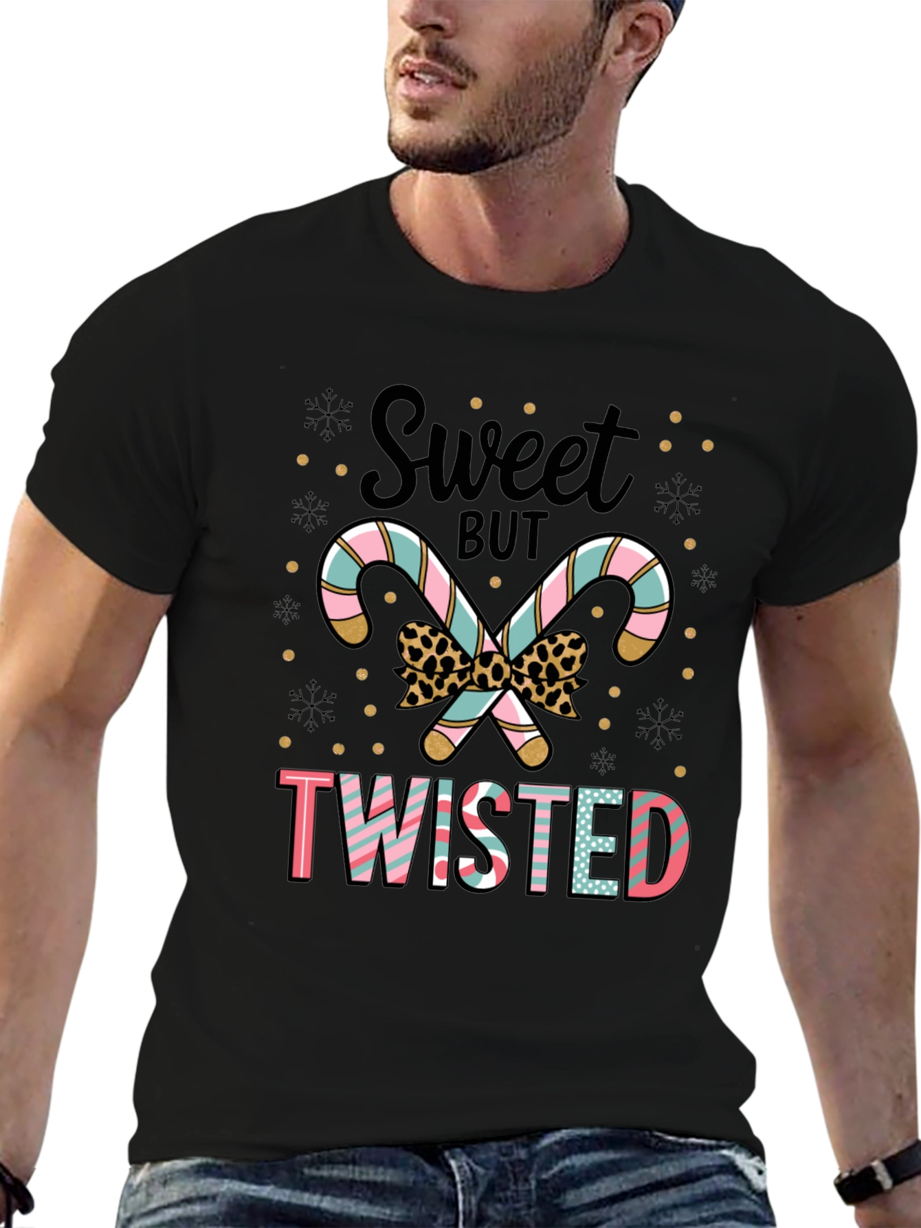 Sweet But Twisted Candy Cane Graphic Tee