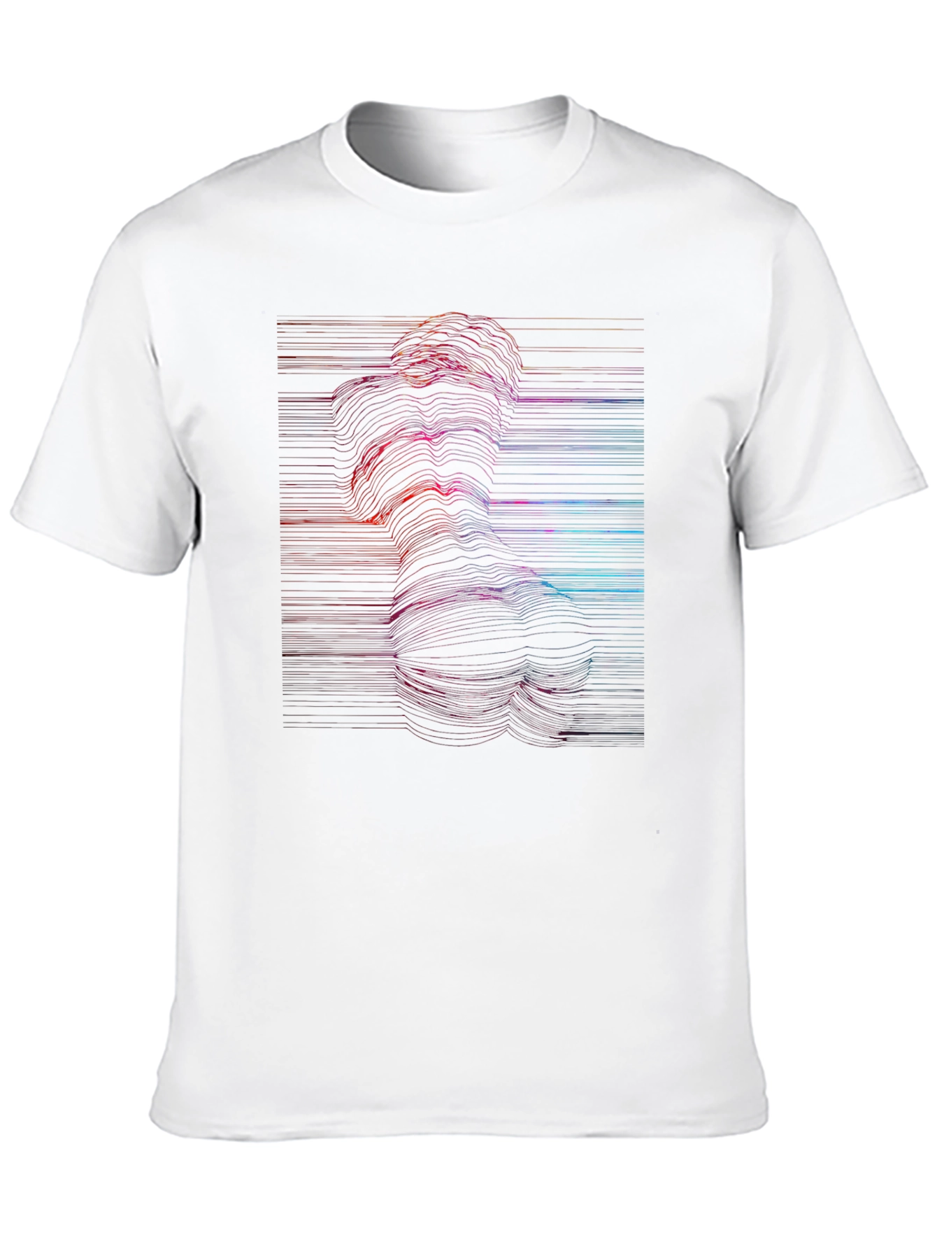 Abstract Line Art Graphic Print T-Shirt